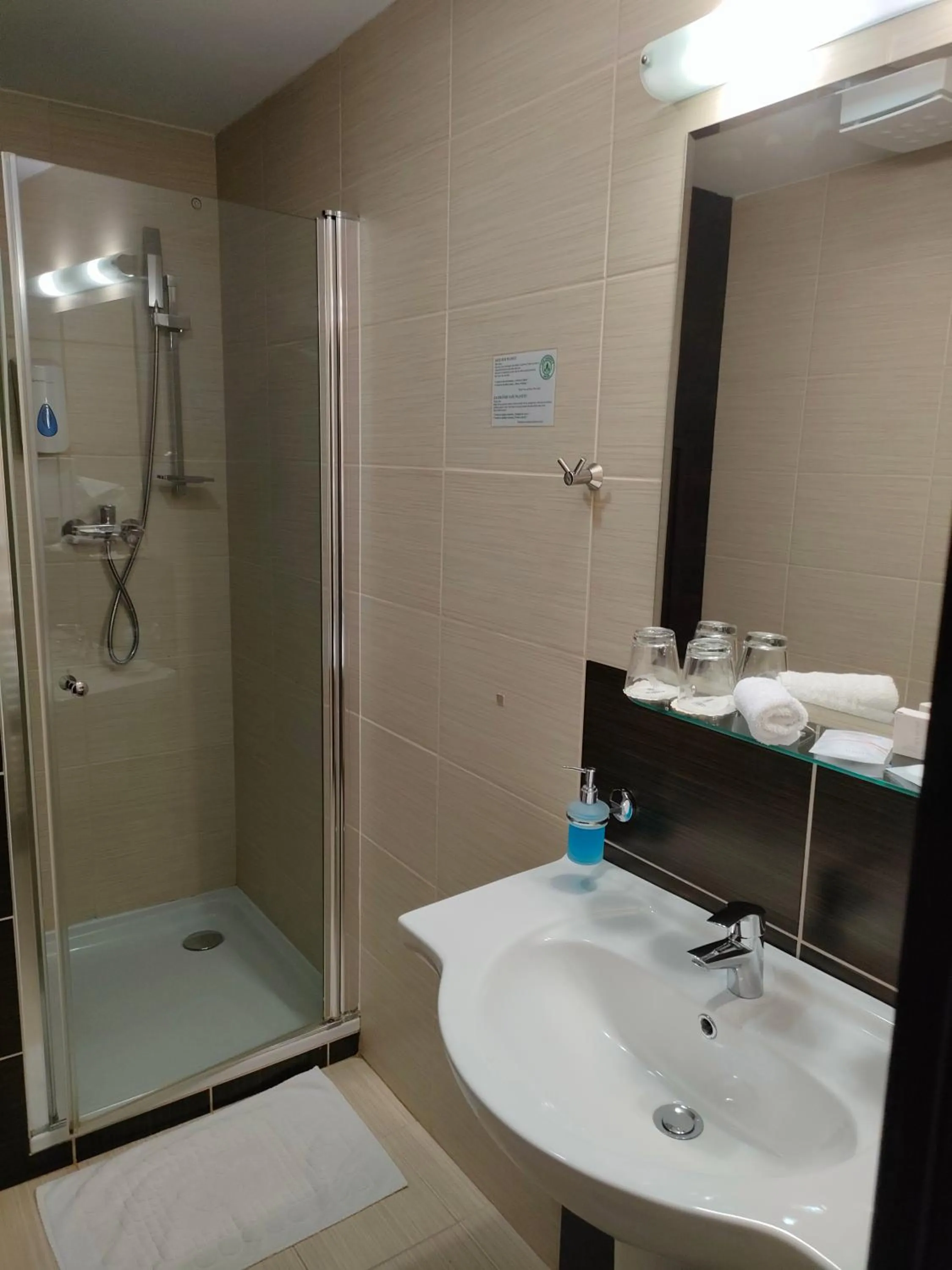 Shower in Hotel Peklo