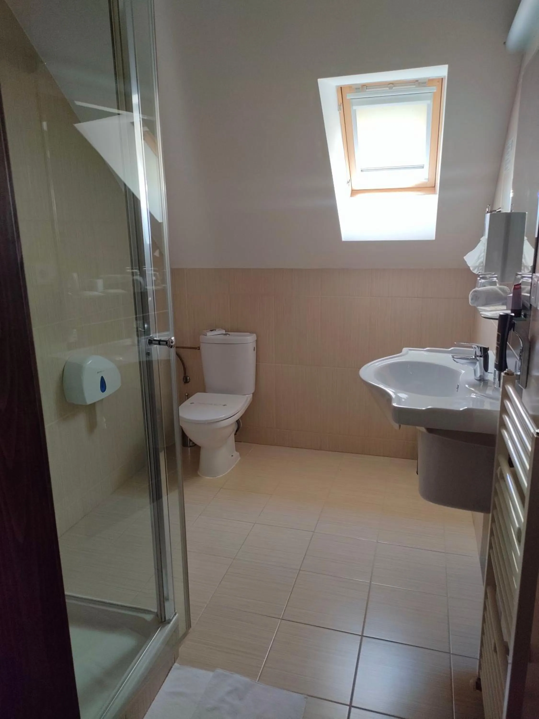 Shower in Hotel Peklo