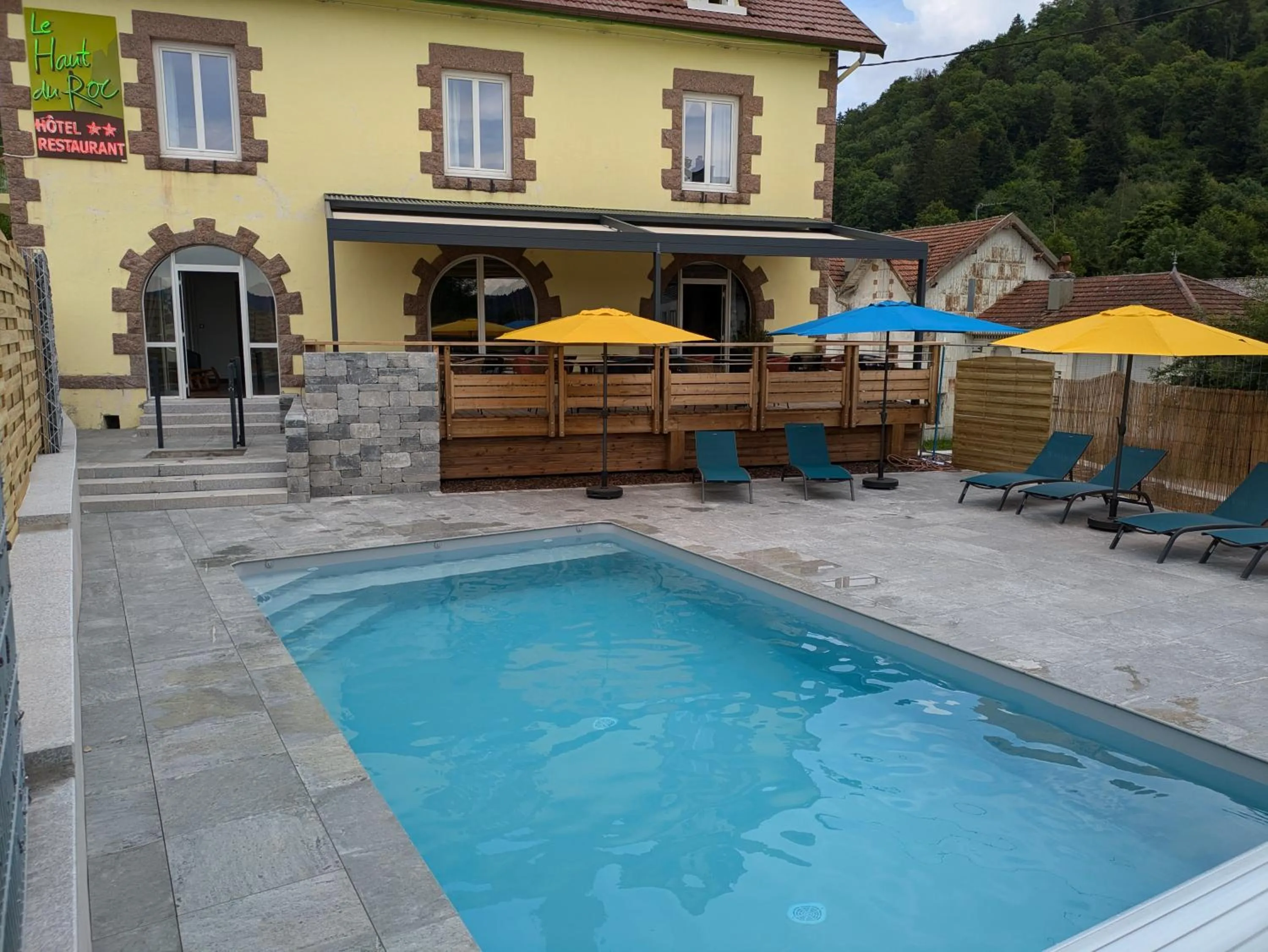 Swimming pool in Hotel Restaurant Du Haut Du Roc