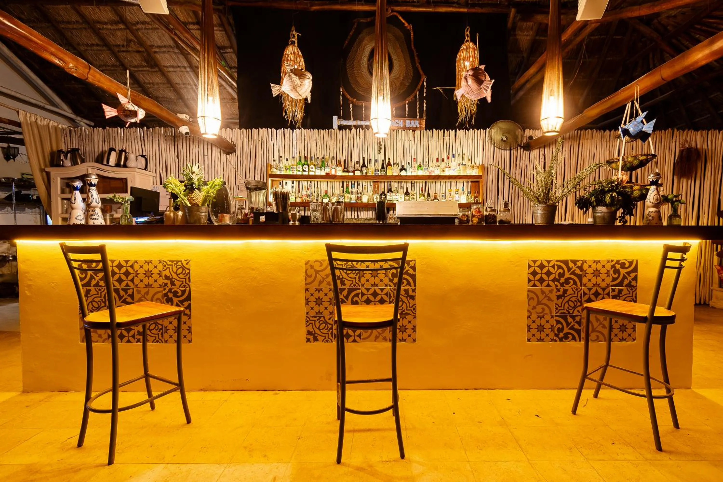 Lounge or bar in Amaite Holbox - Oceanfront Hotel