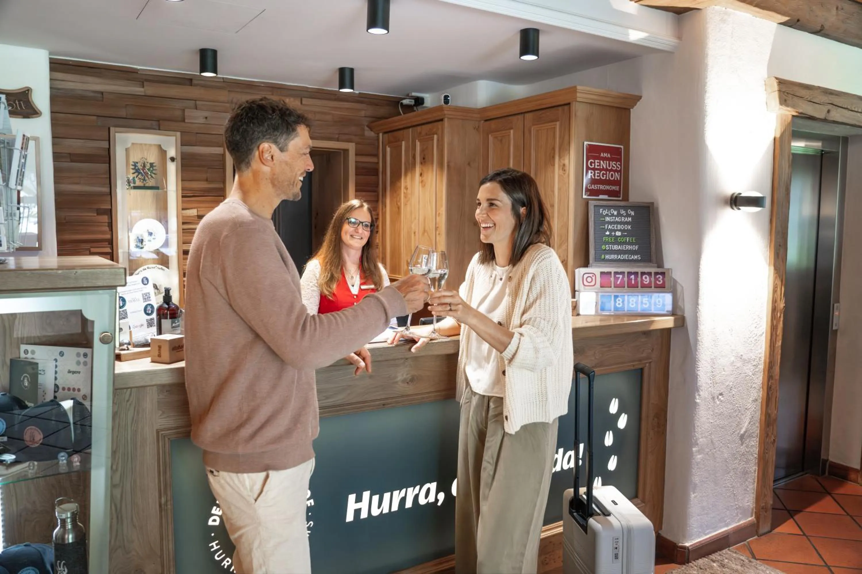 Lobby or reception in Hotel Stubaierhof
