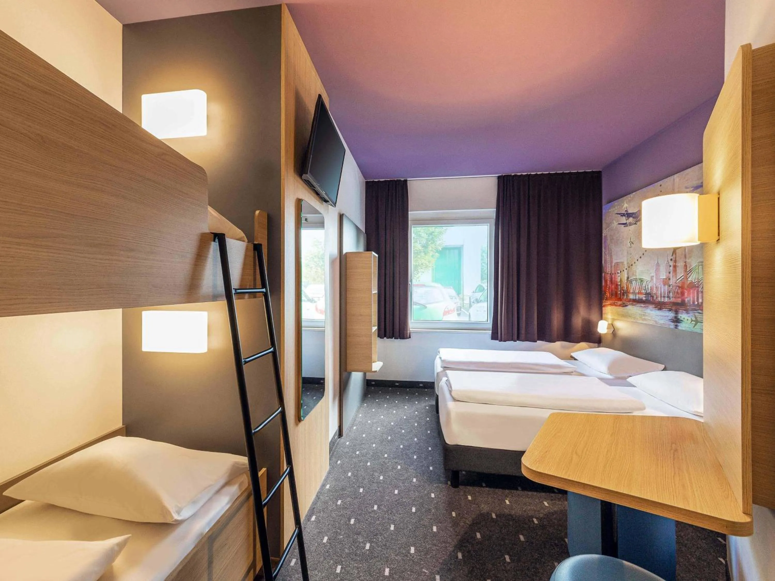 Photo of the whole room, Bed in B&B Hotel Düsseldorf-Airport