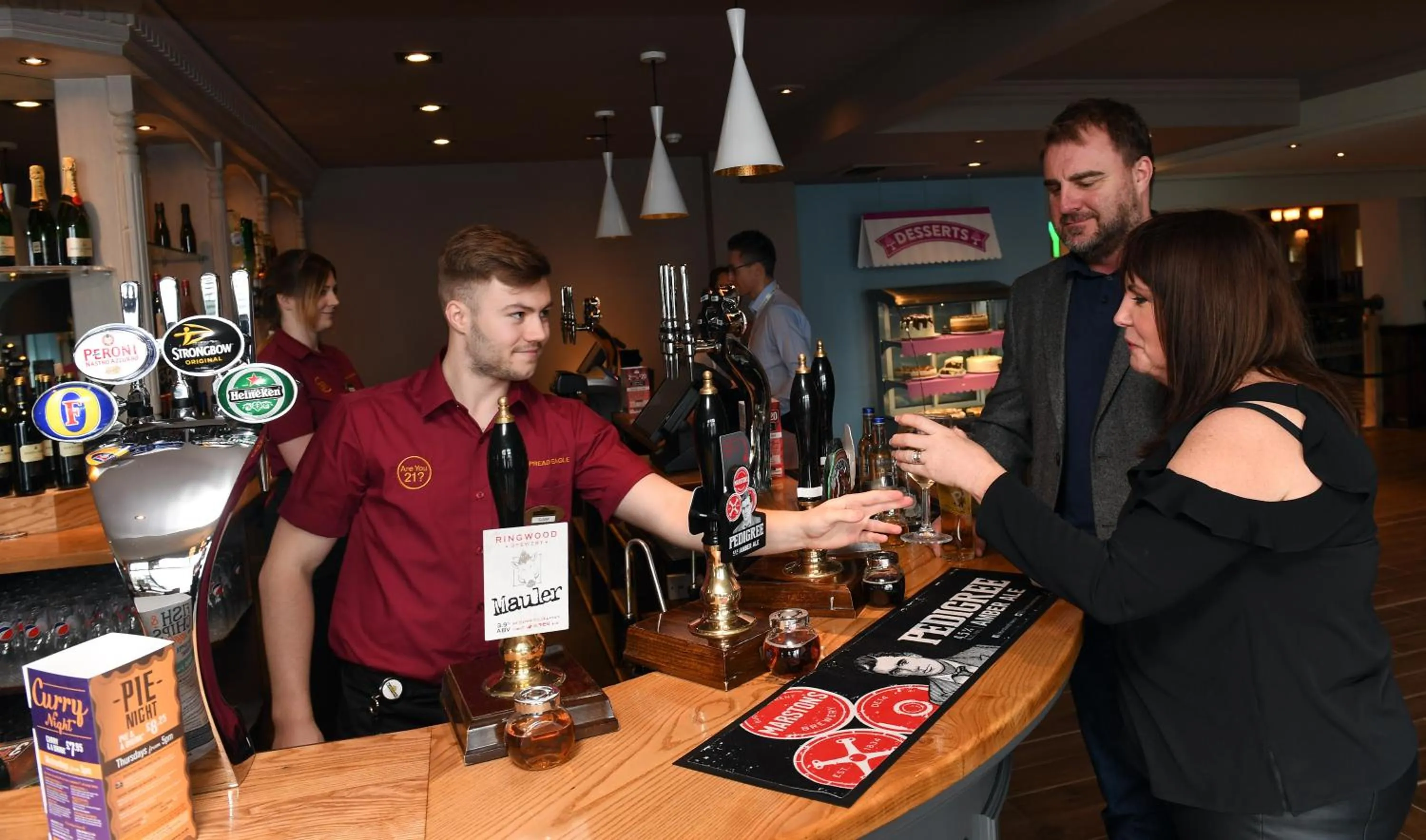 Lounge or bar in Spread Eagle, Gailey by Marston's Inns