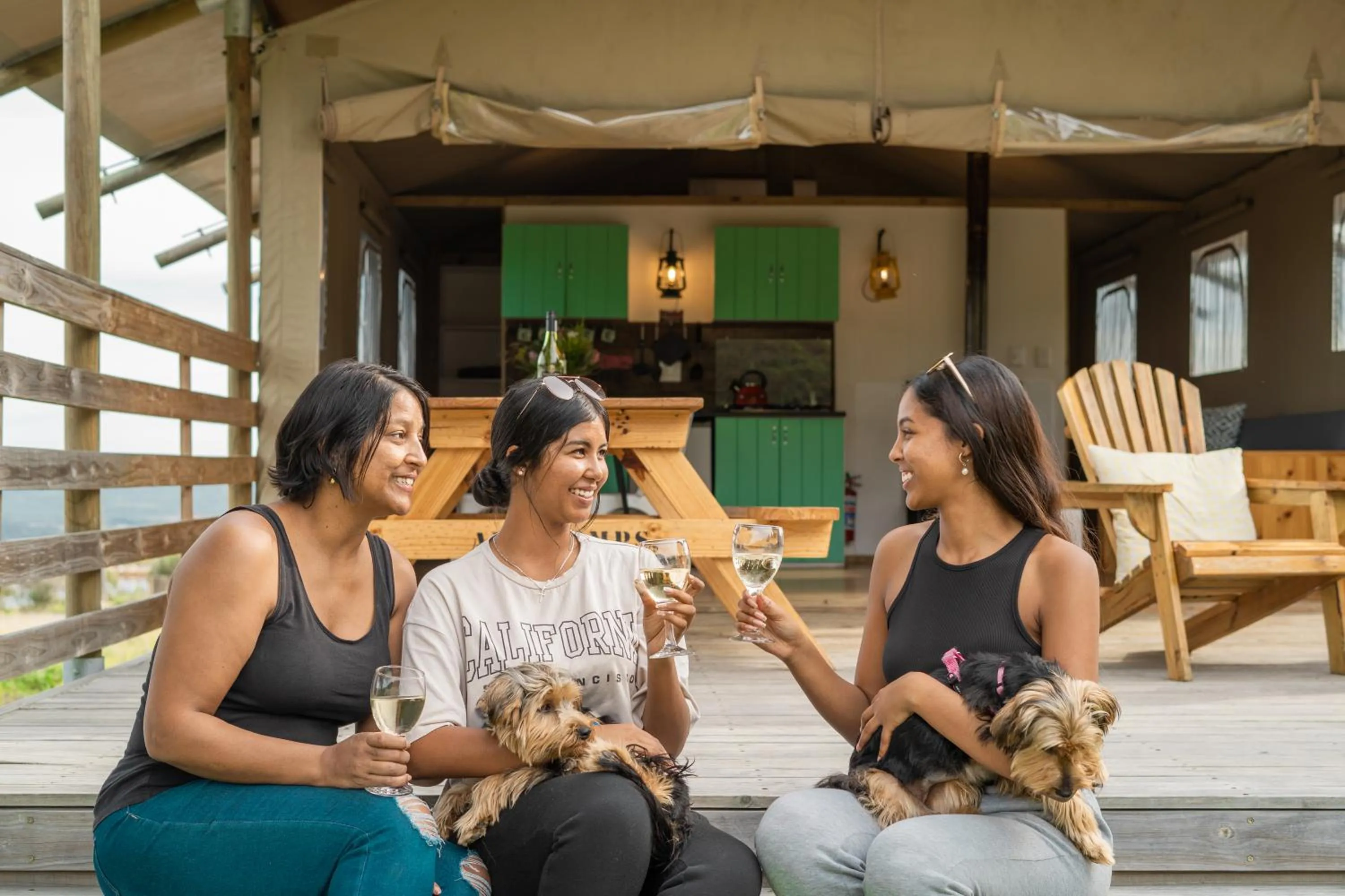 Pets in AfriCamps at Stanford Hills