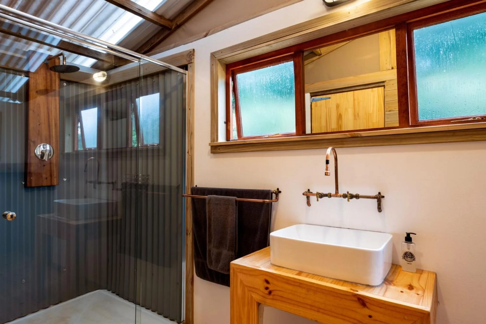 Shower in AfriCamps at Stanford Hills