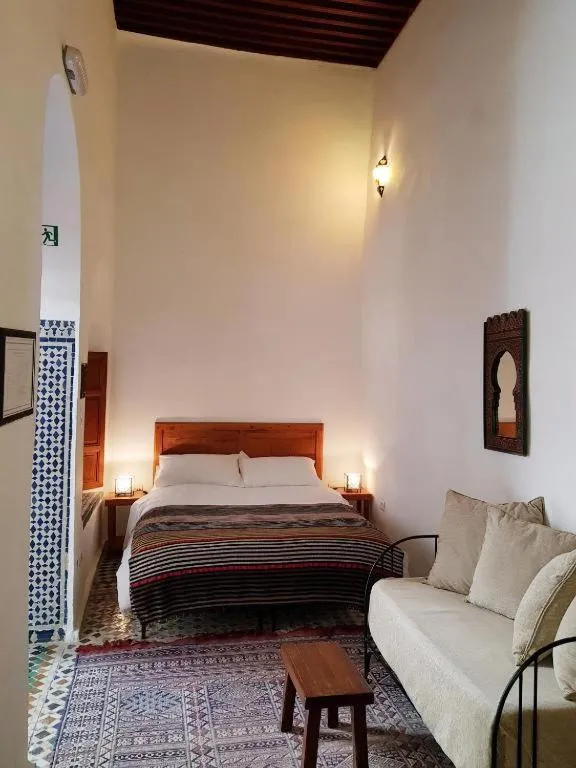 Patio, Bed in Riad Inspira