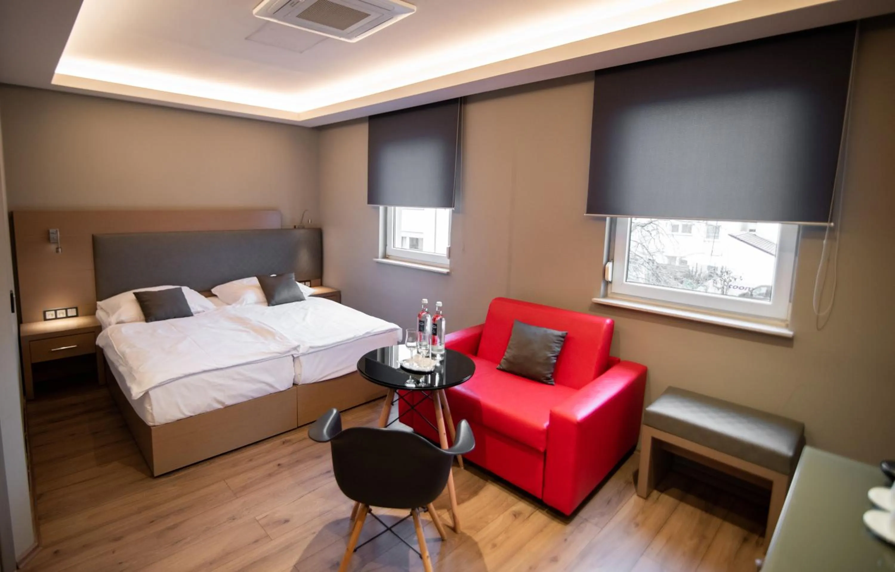 Bed in Zum grünen Baum Hotel Frankfurt Airport