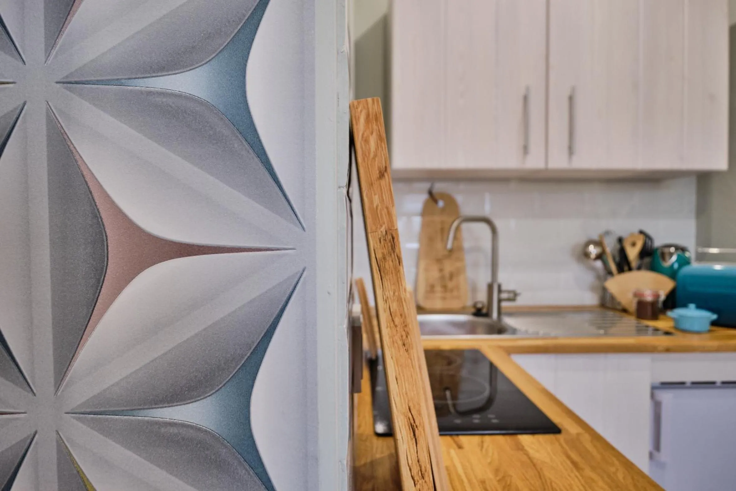 Kitchen or kitchenette in Boutique-Apartments am Ledererturm