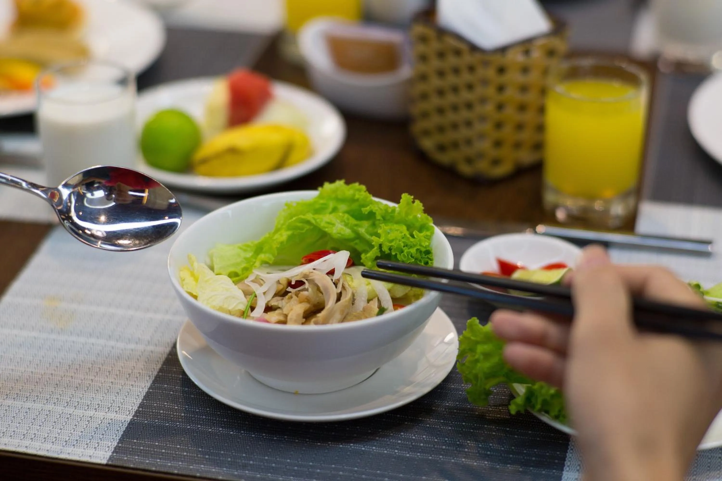 Breakfast in Muong Thanh Luxury Danang Beach Hotel