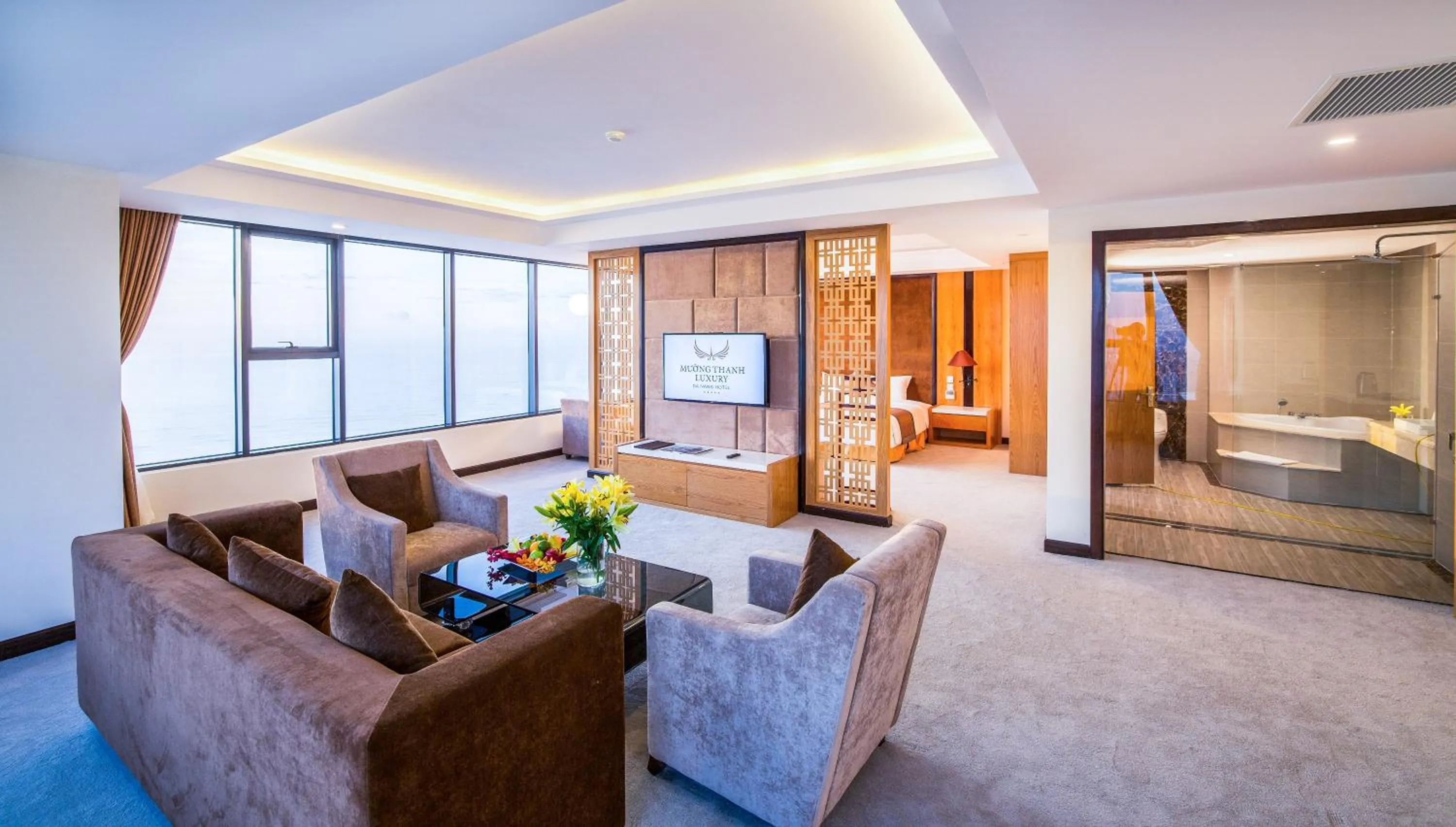 Living room in Muong Thanh Luxury Danang Beach Hotel