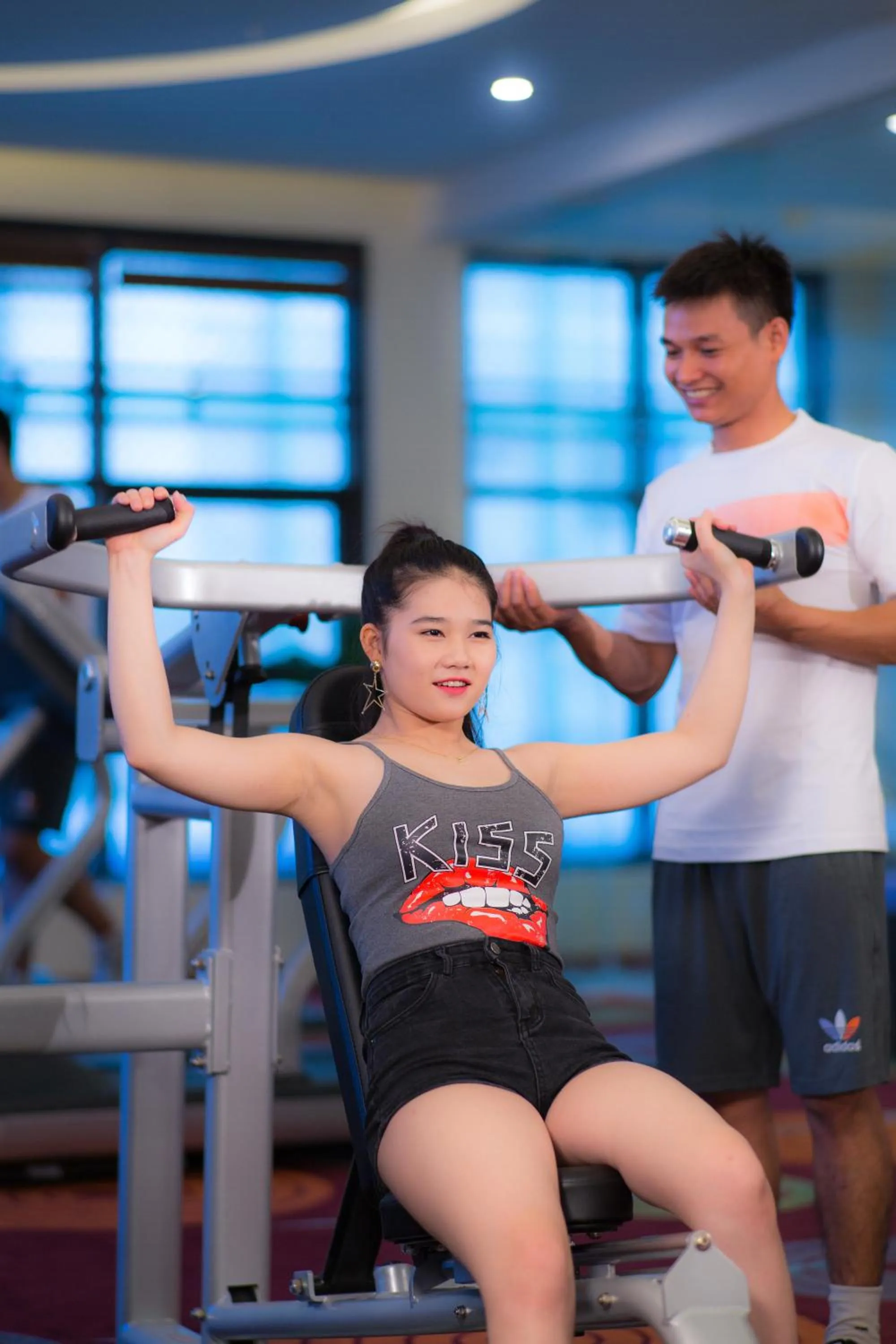 Fitness centre/facilities in Muong Thanh Luxury Danang Beach Hotel