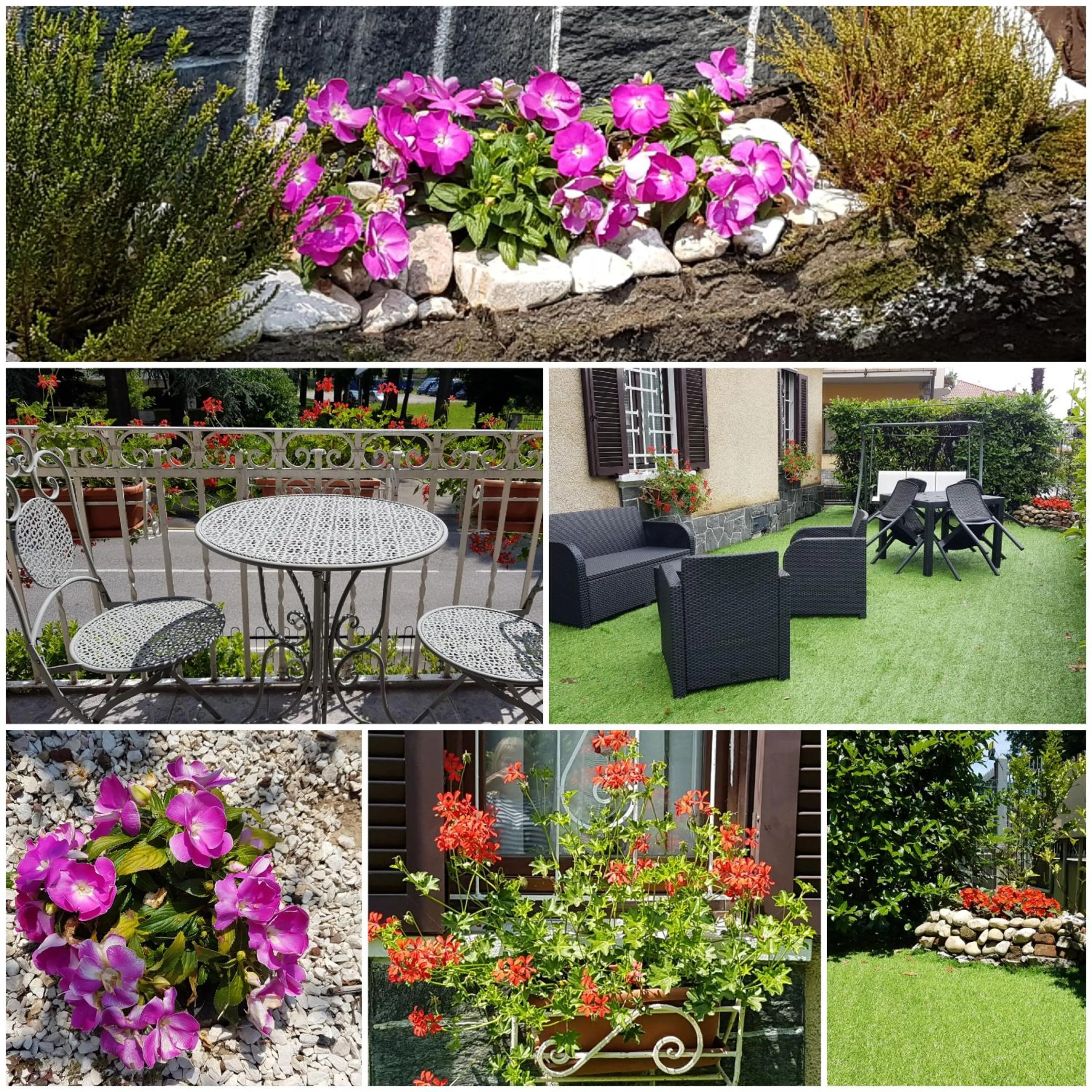 Garden view in B&B Le Palme