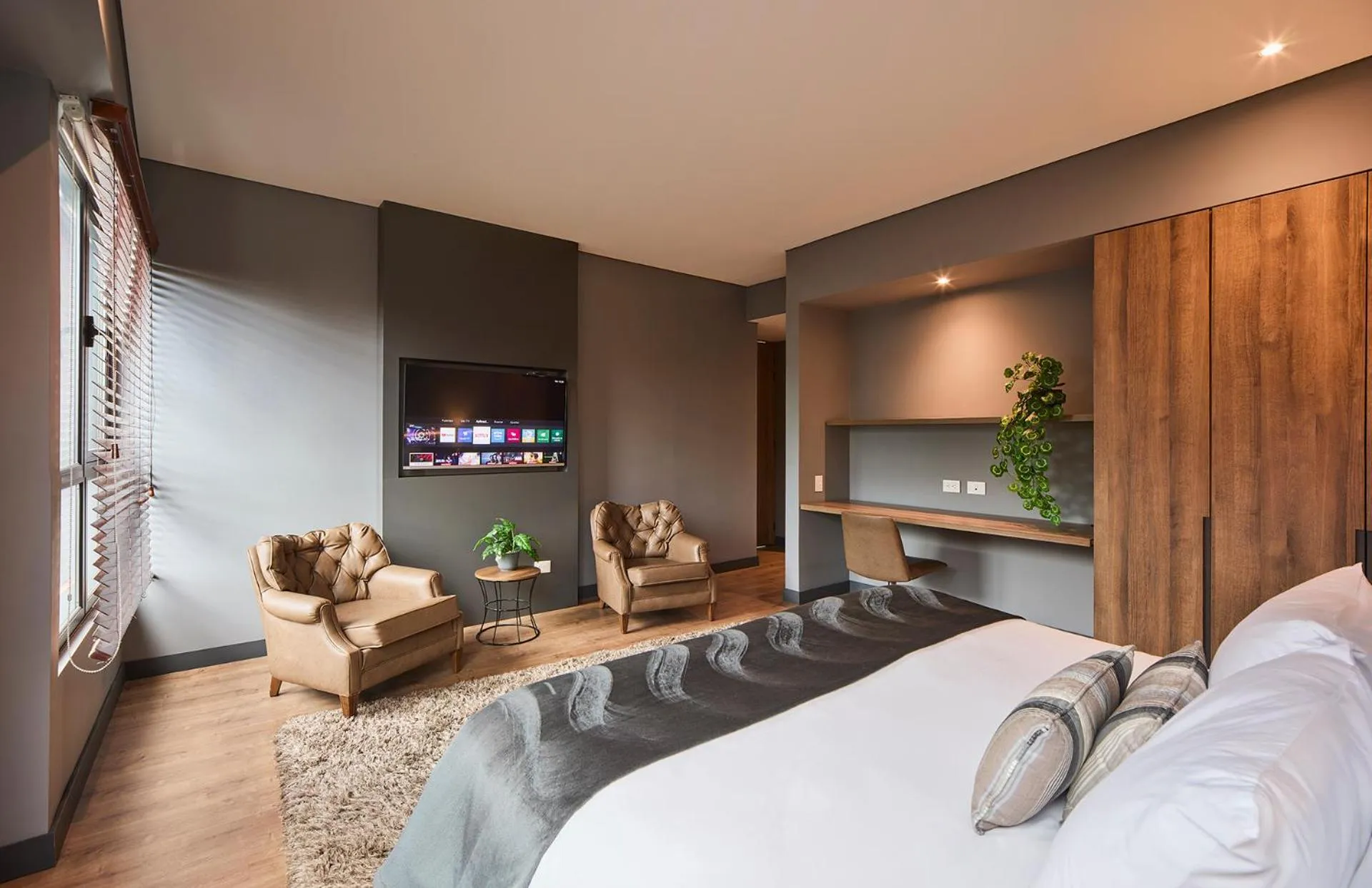 Bedroom, Bed in Nico Apartasuites