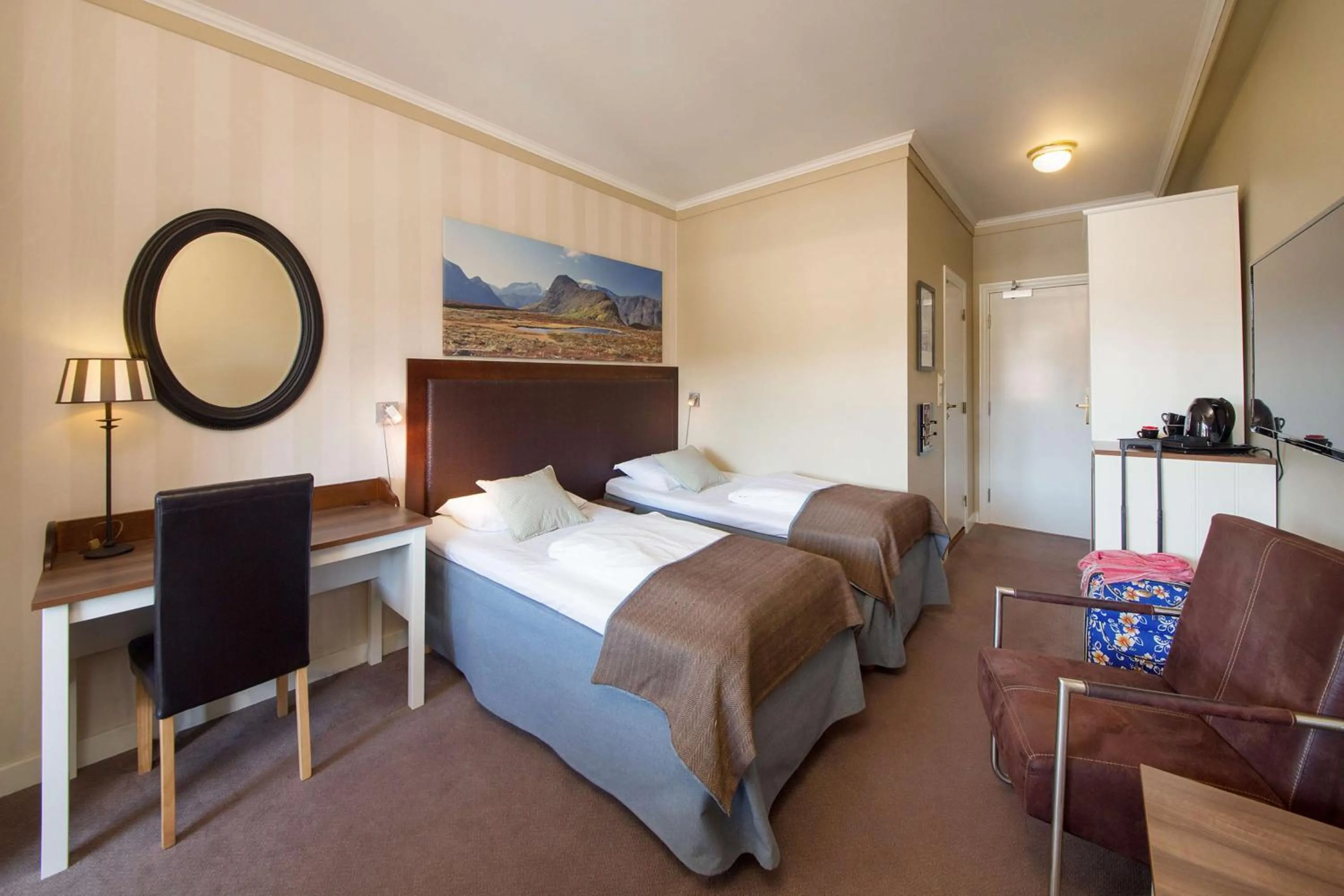 Bedroom, Bed in Scandic Valdres