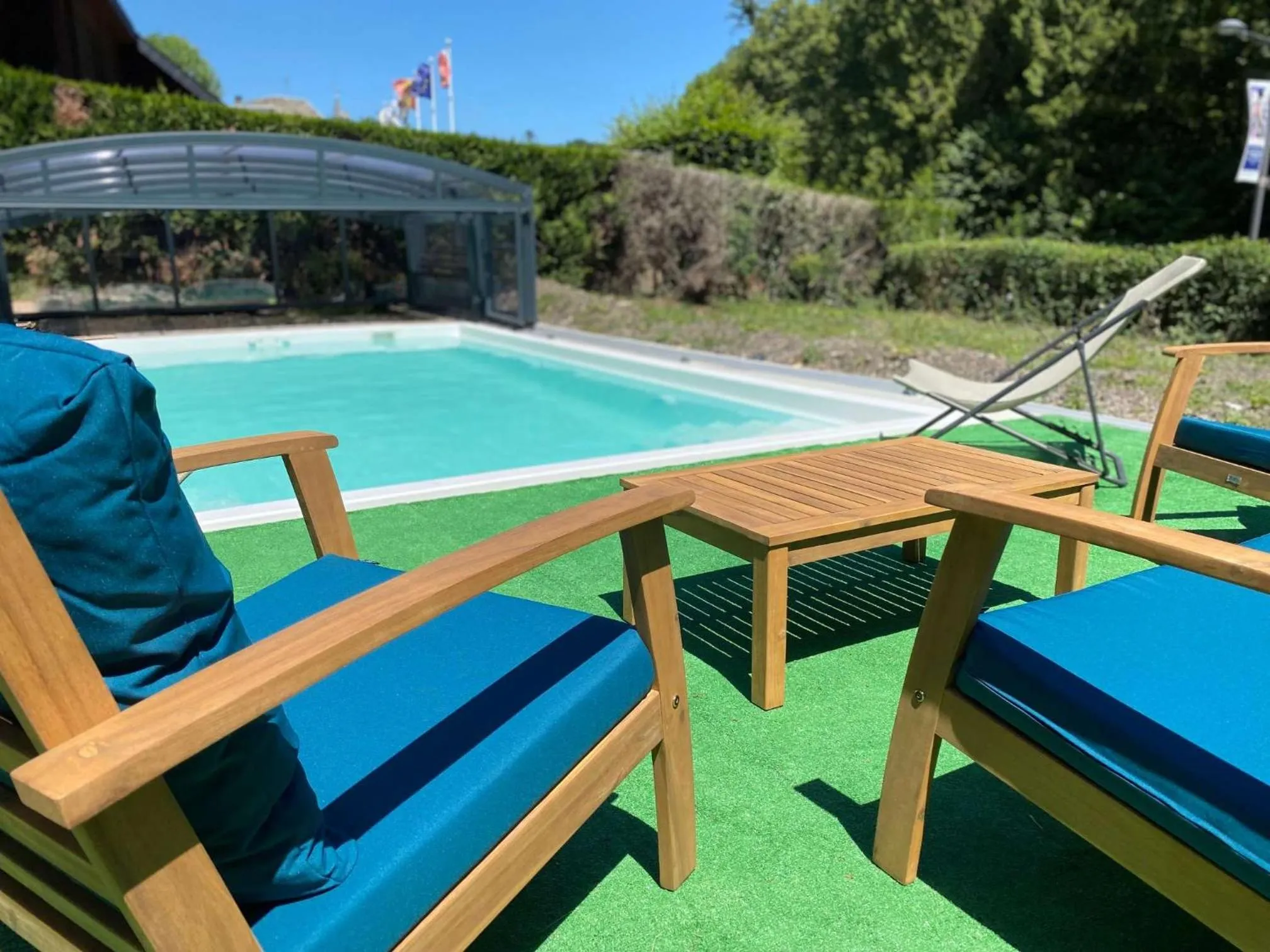 Pool view in BRIT HOTEL & SPA Le Roc au Chien