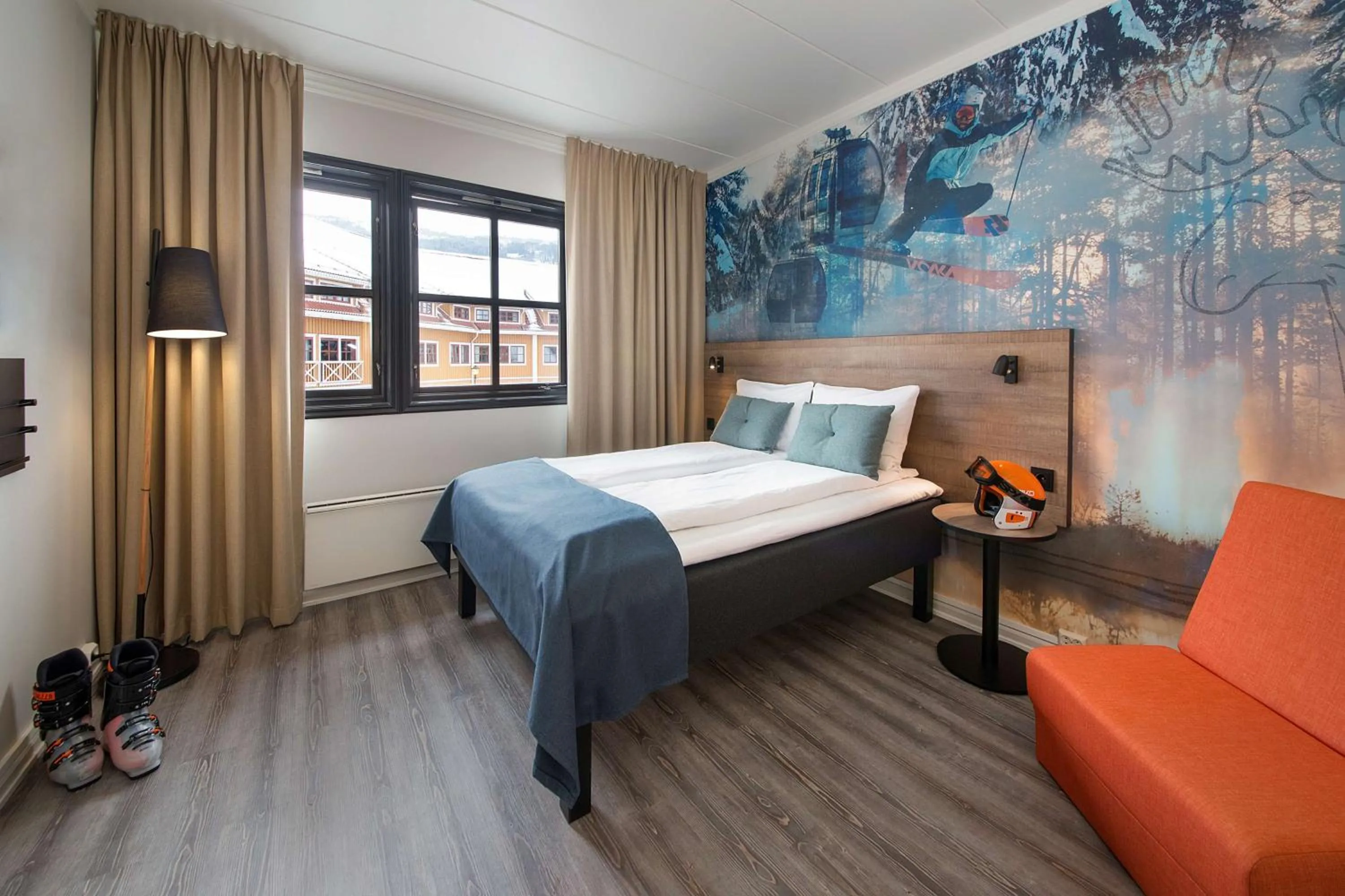 Bedroom, Bed in Scandic Hafjell