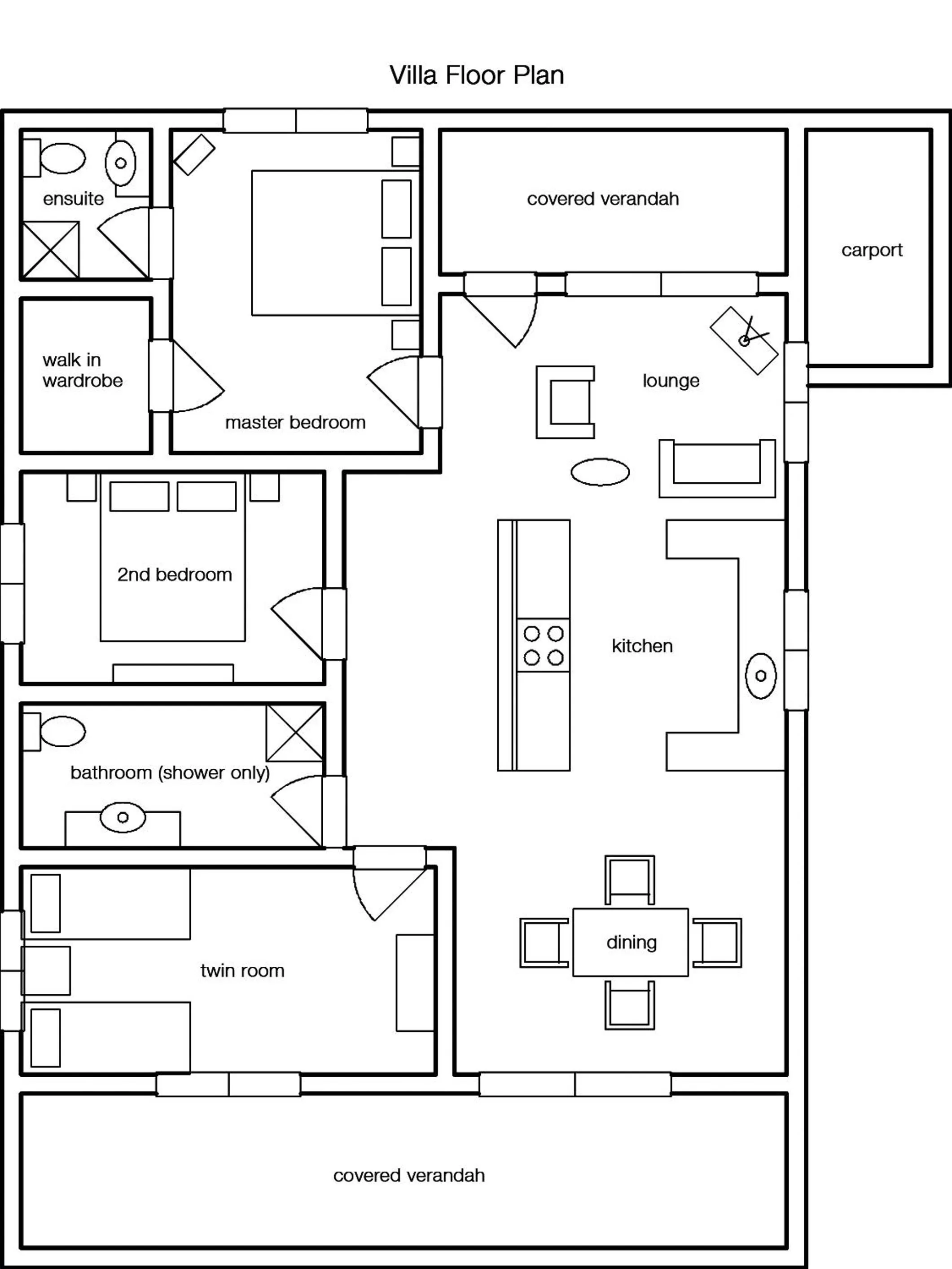 Floor plan in The Edgewater Resort & Spa