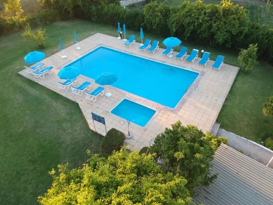 Pool view in Angelos Studios