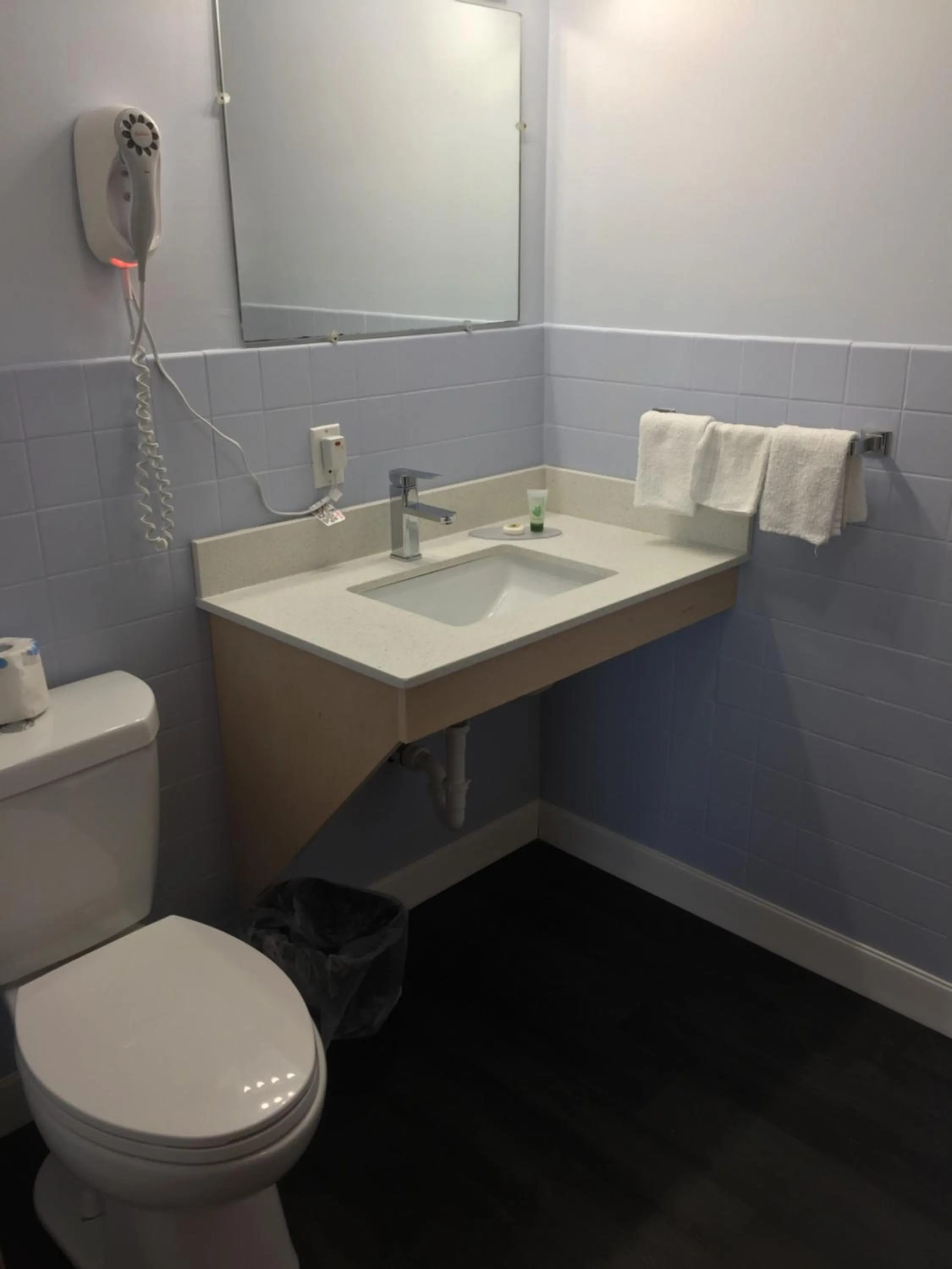 Bathroom in Travelodge by Wyndham Spirit Lake/Okoboji