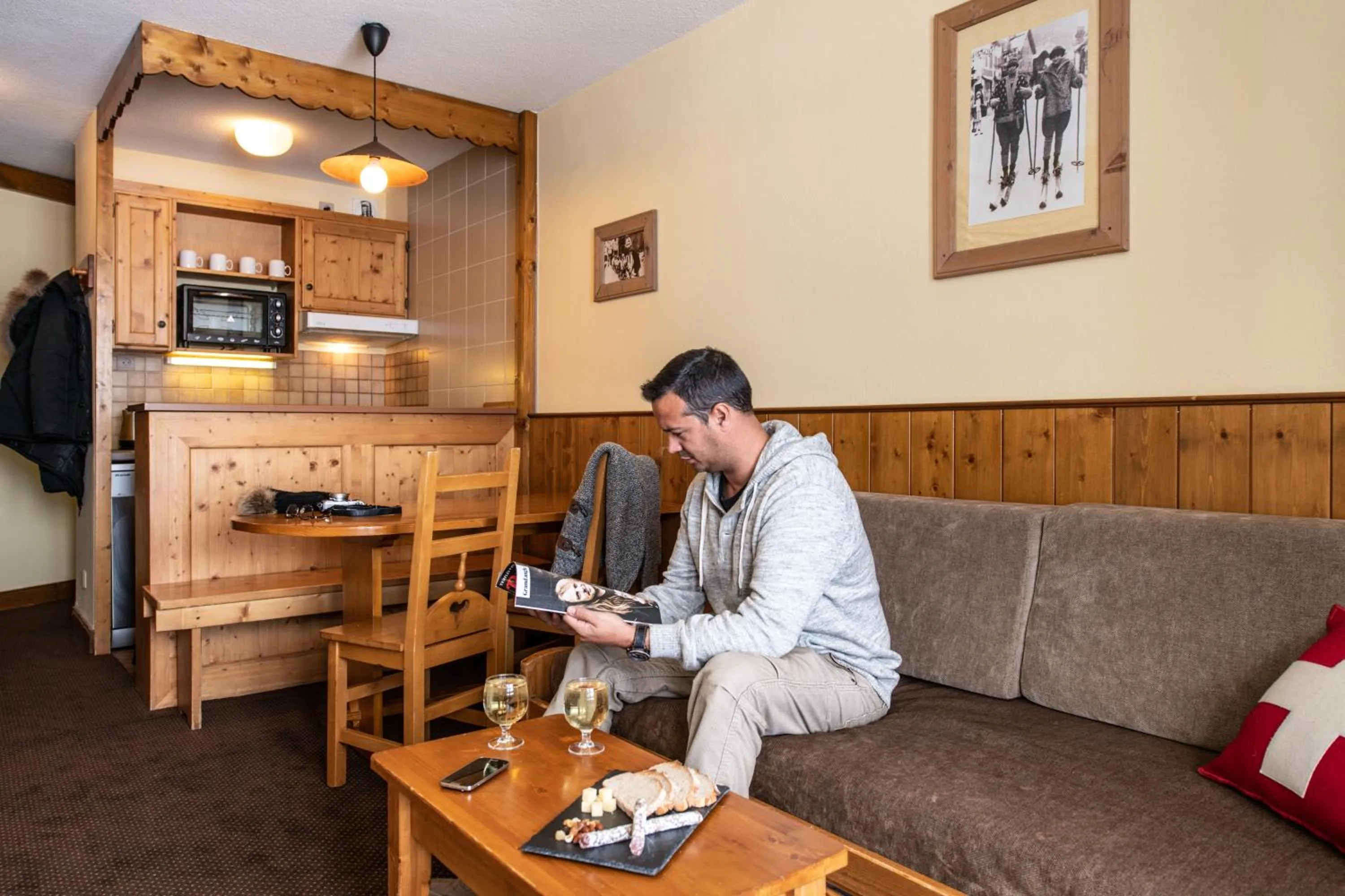Living room in Le Cheval Blanc - Village Montana