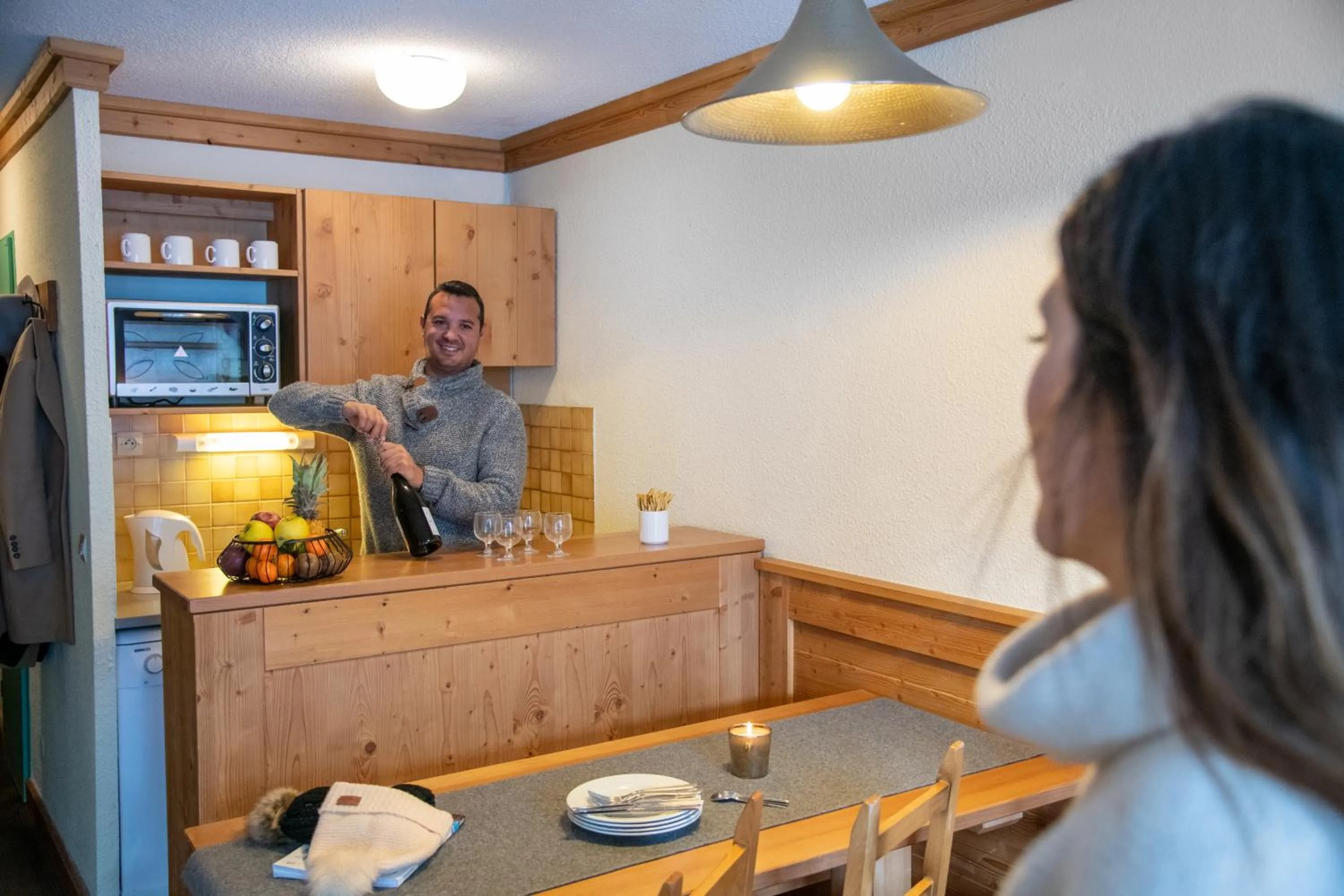 Dining area in Le Cheval Blanc - Village Montana