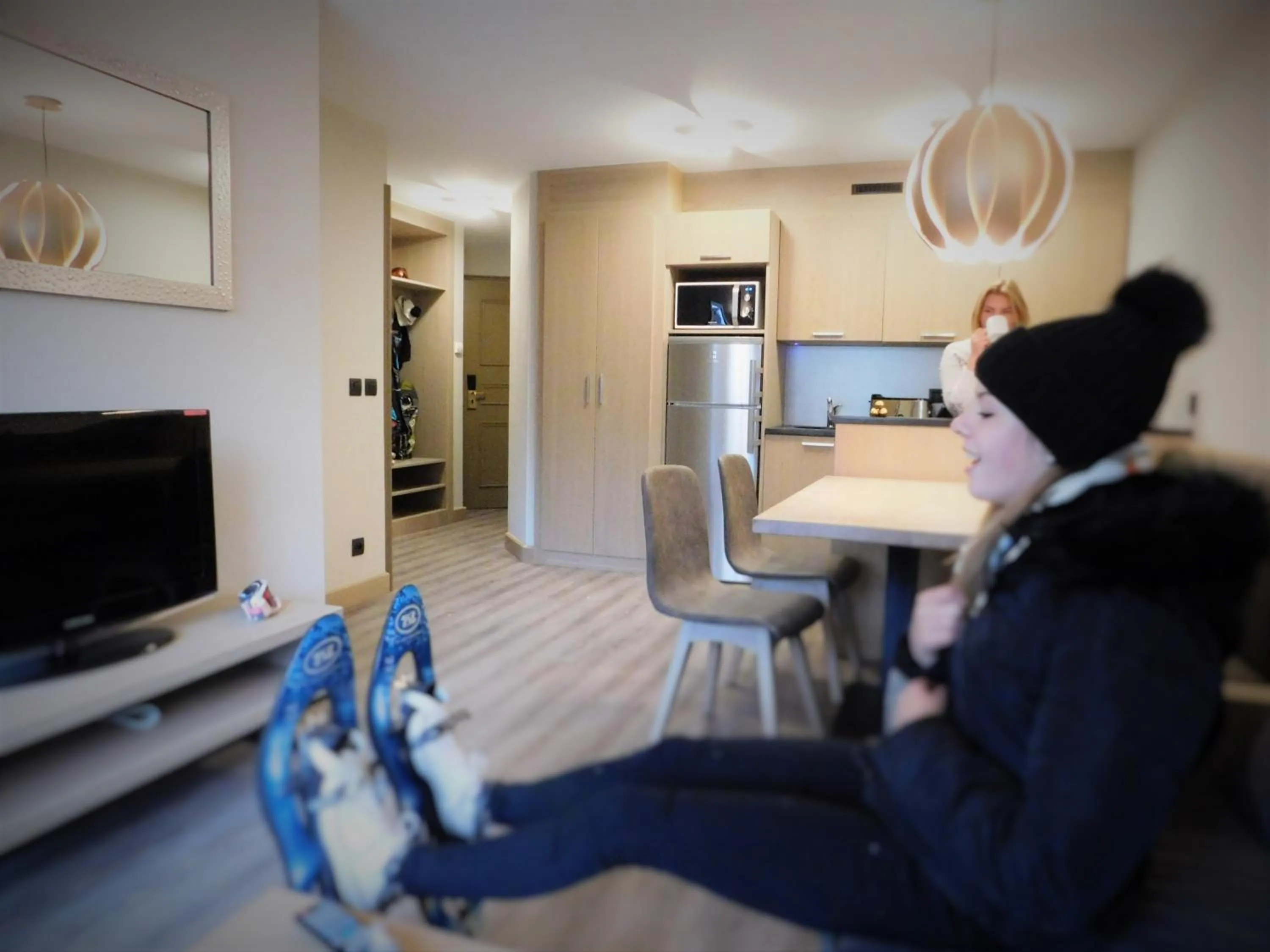 Kitchen or kitchenette in Résidences Village Montana by Village Montana