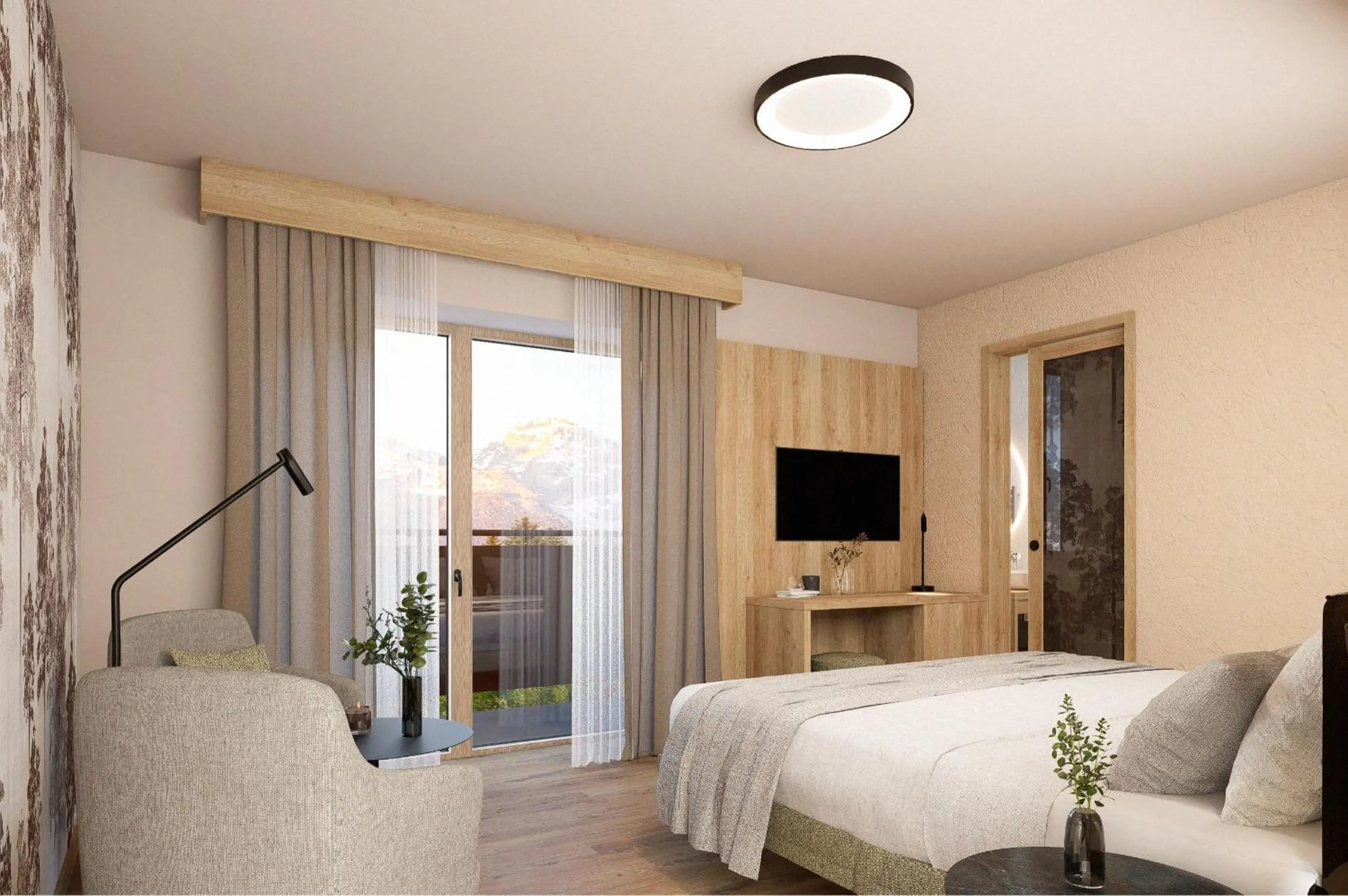 Photo of the whole room, Bed in Wellness Hotel Dolomia