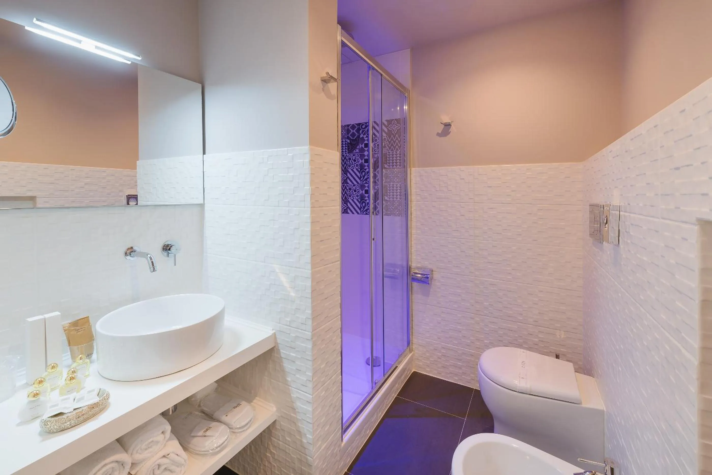 Shower in Etruska luxury Trastevere Guesthouse