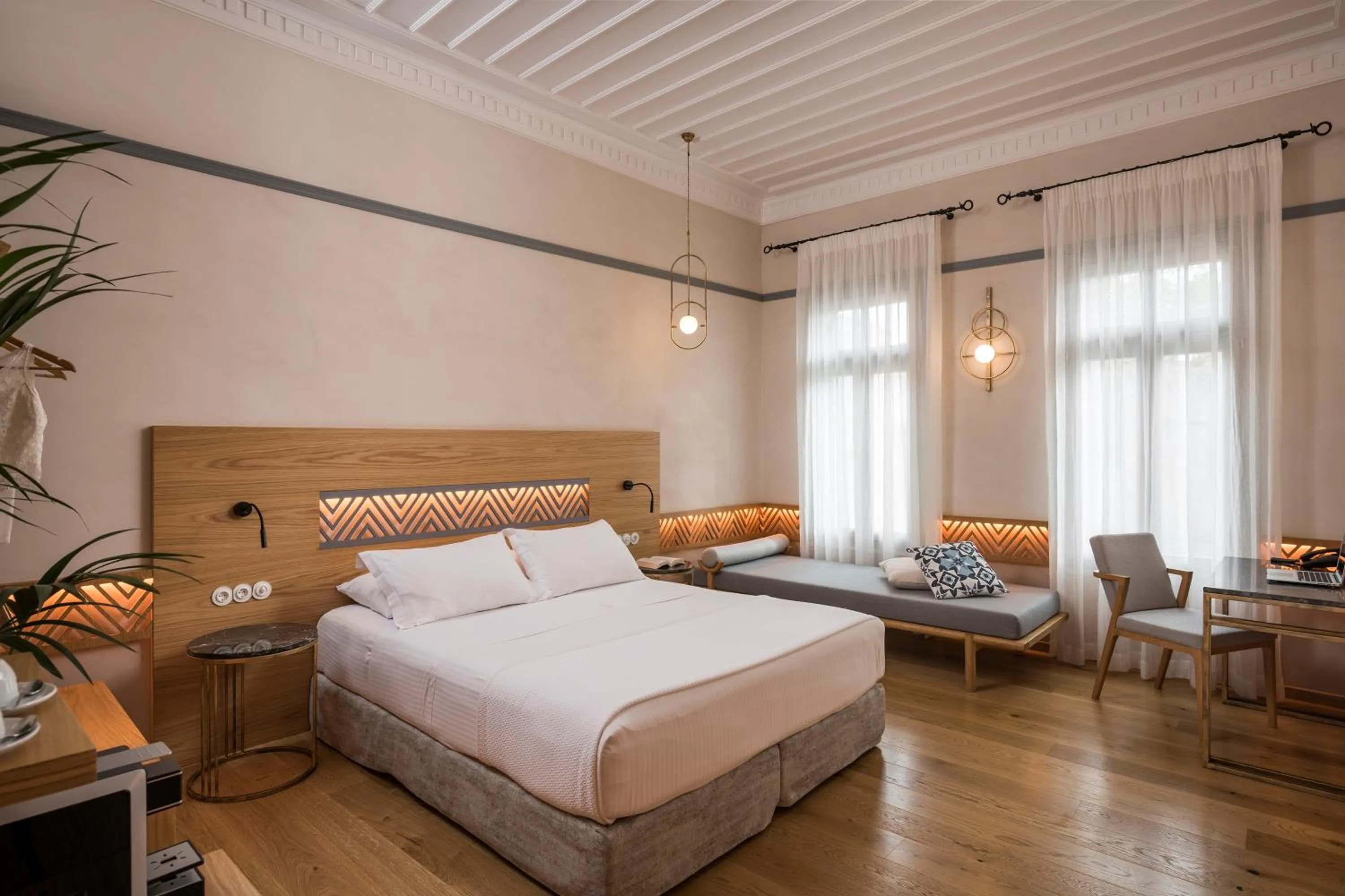 Seating area, Bed in Scala de Faro