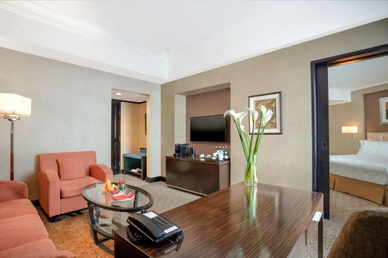 Coffee/tea facilities, Bed in Hotel Ciputra Semarang managed by Swiss-Belhotel International