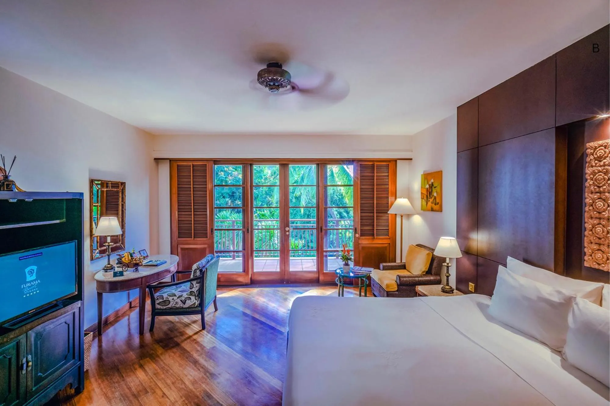 View (from property/room), Bed in Furama Resort Danang