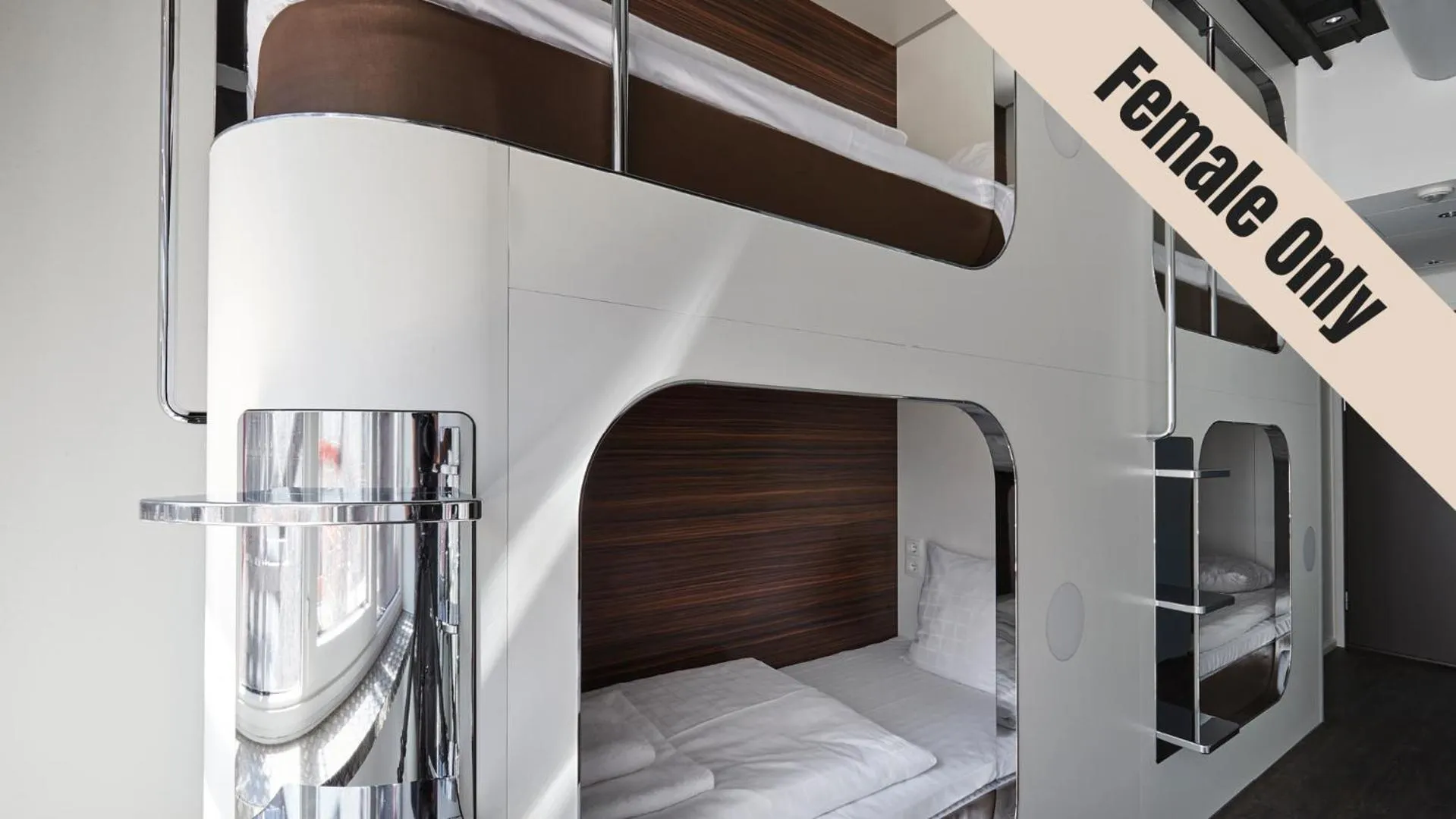 Bed in Steel House Copenhagen