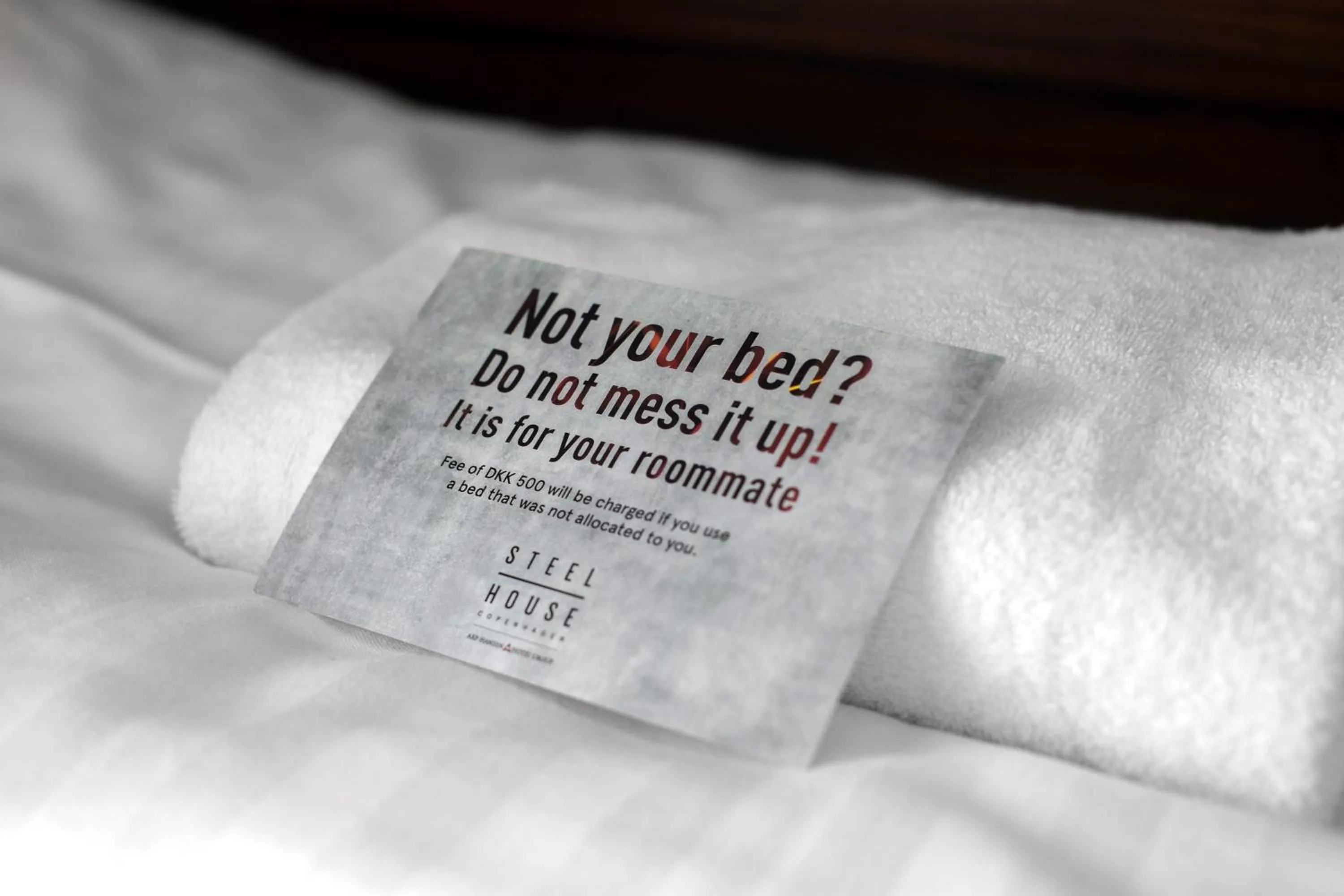 Bed in Steel House Copenhagen