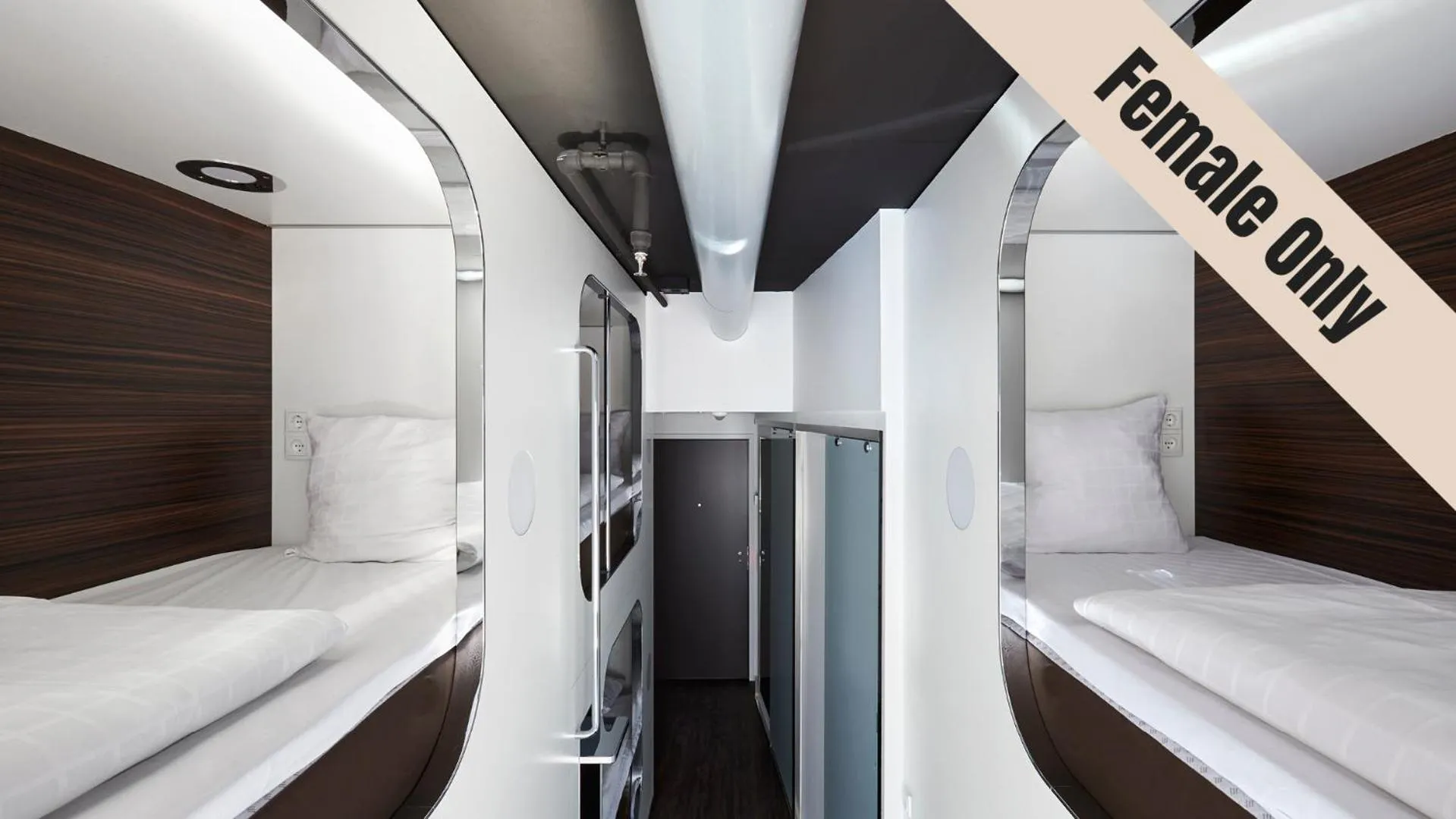 Bed in Steel House Copenhagen