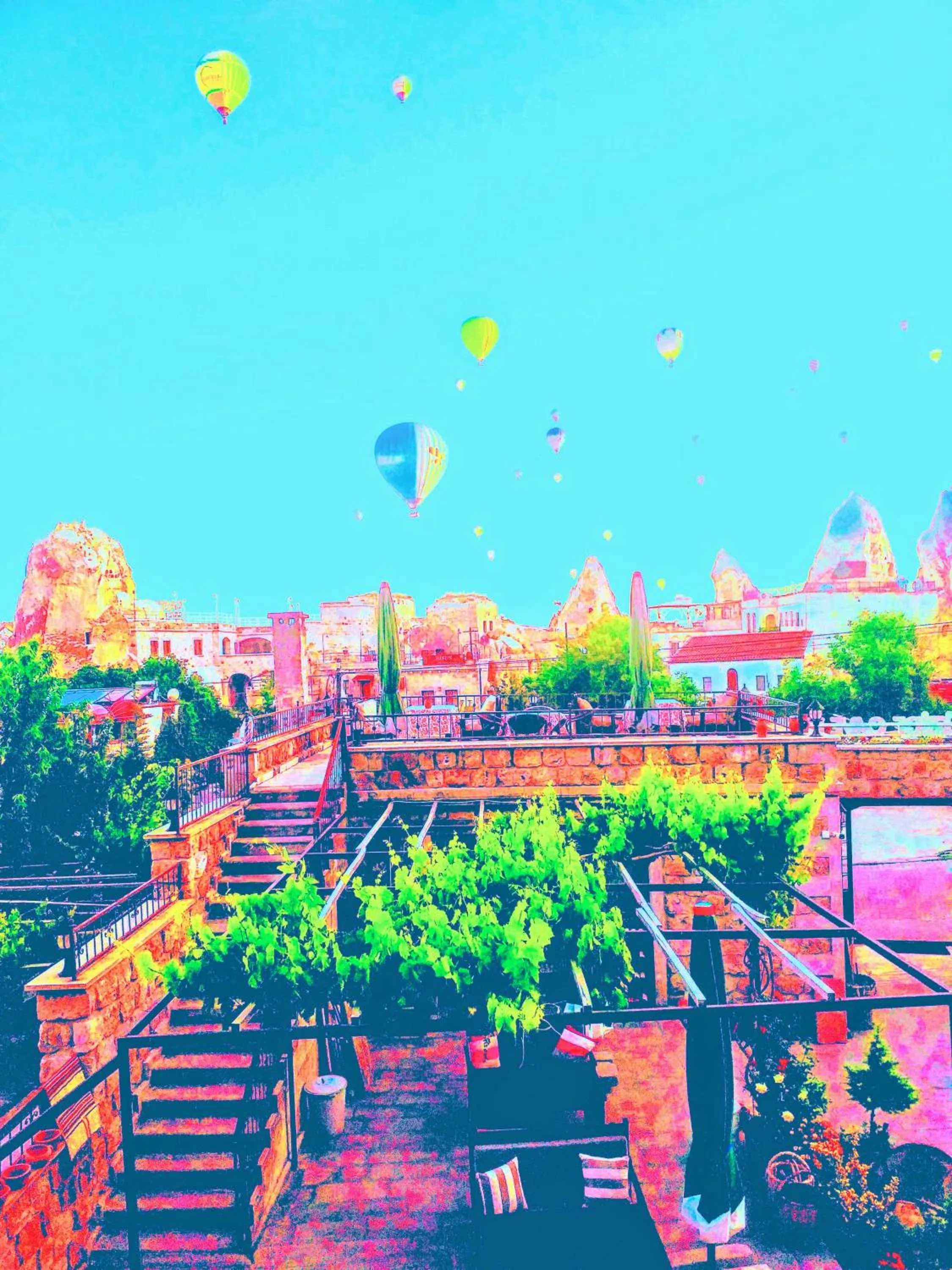Balcony/Terrace in Guzide Cave Hotel