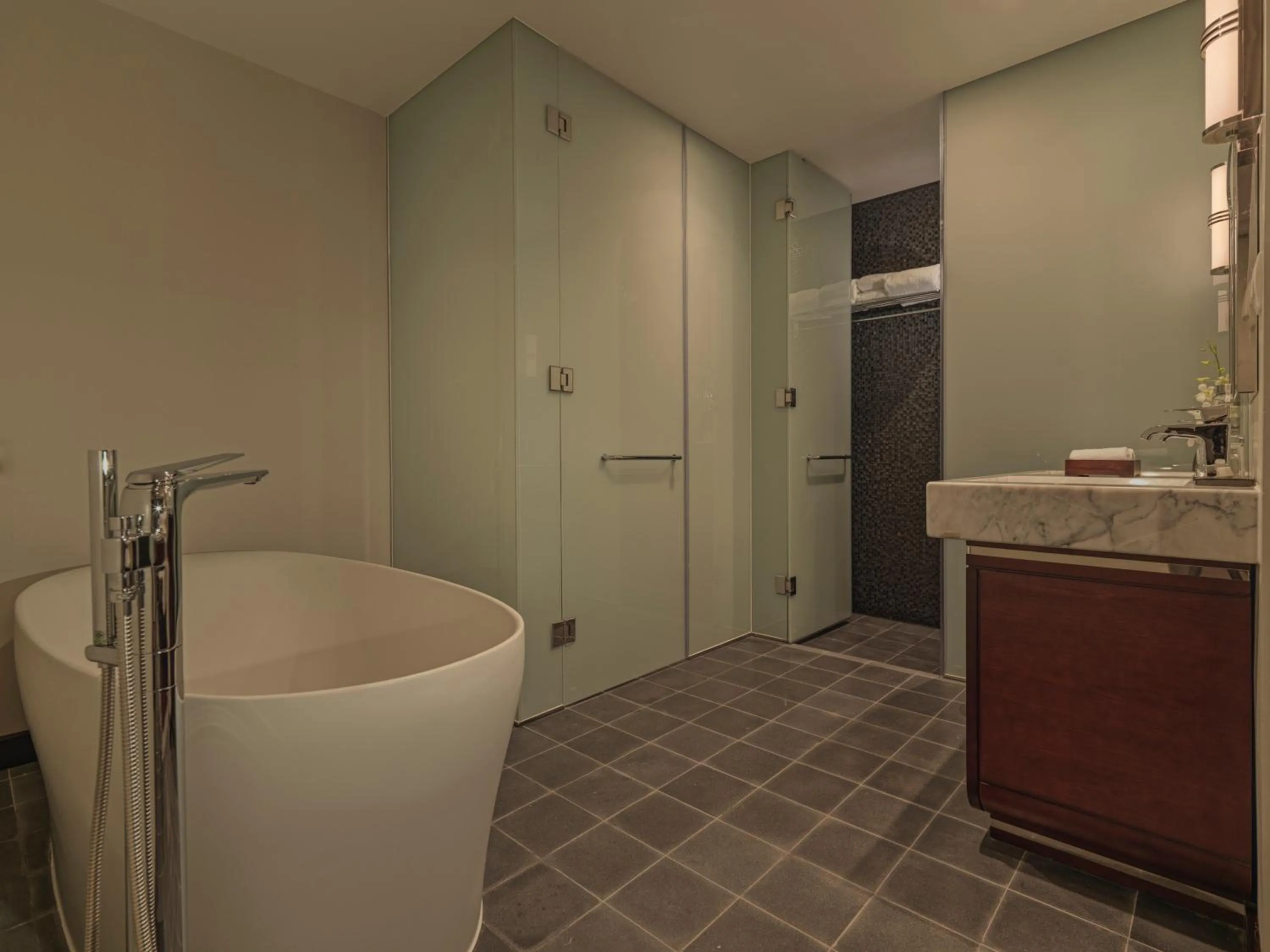 Bathroom in Azerai La Residence, Hue