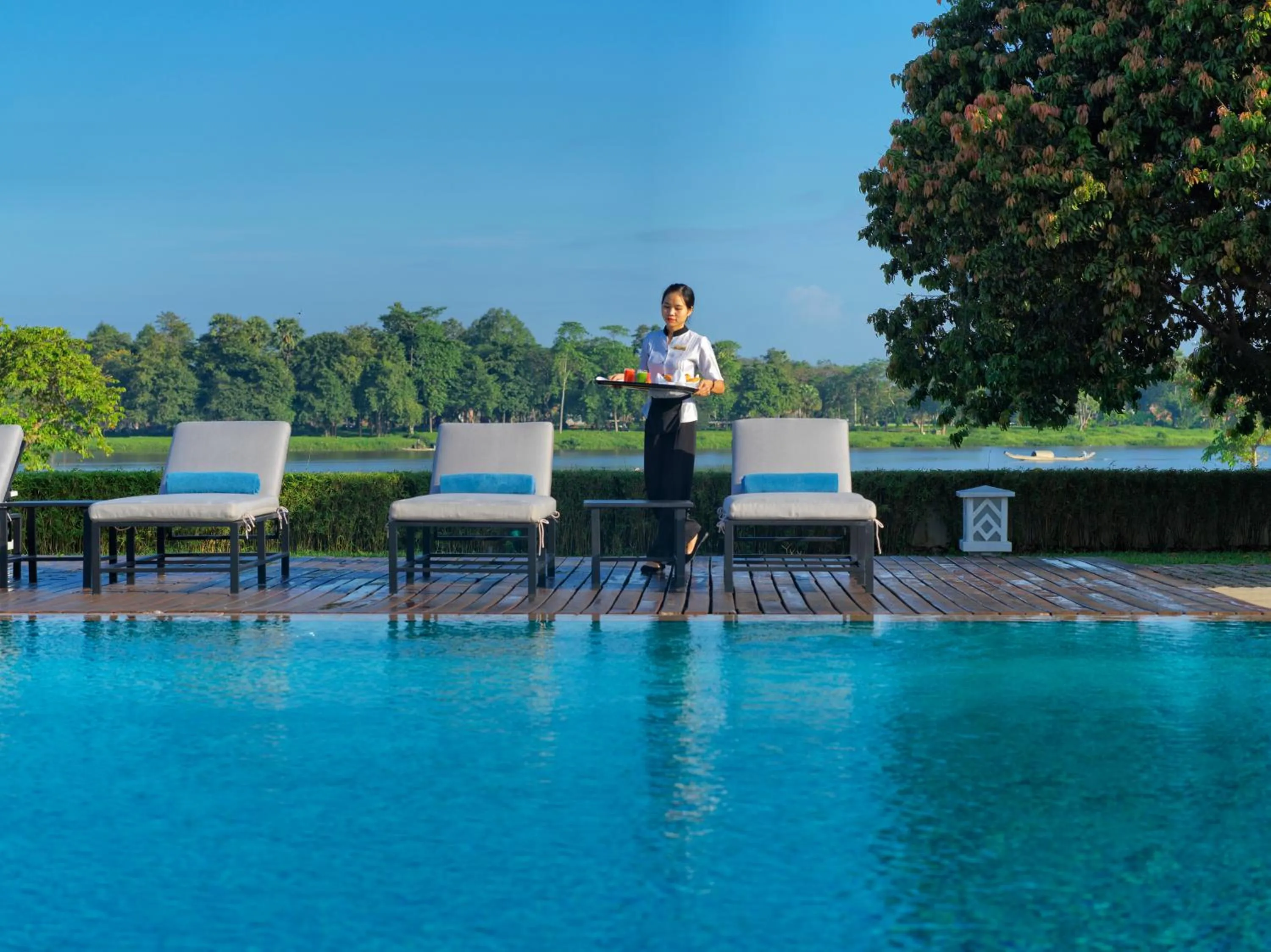 Swimming pool in Azerai La Residence, Hue