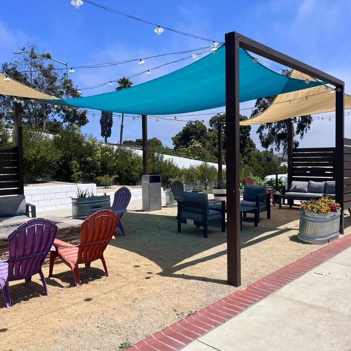 Patio in Ocean Palms Motel