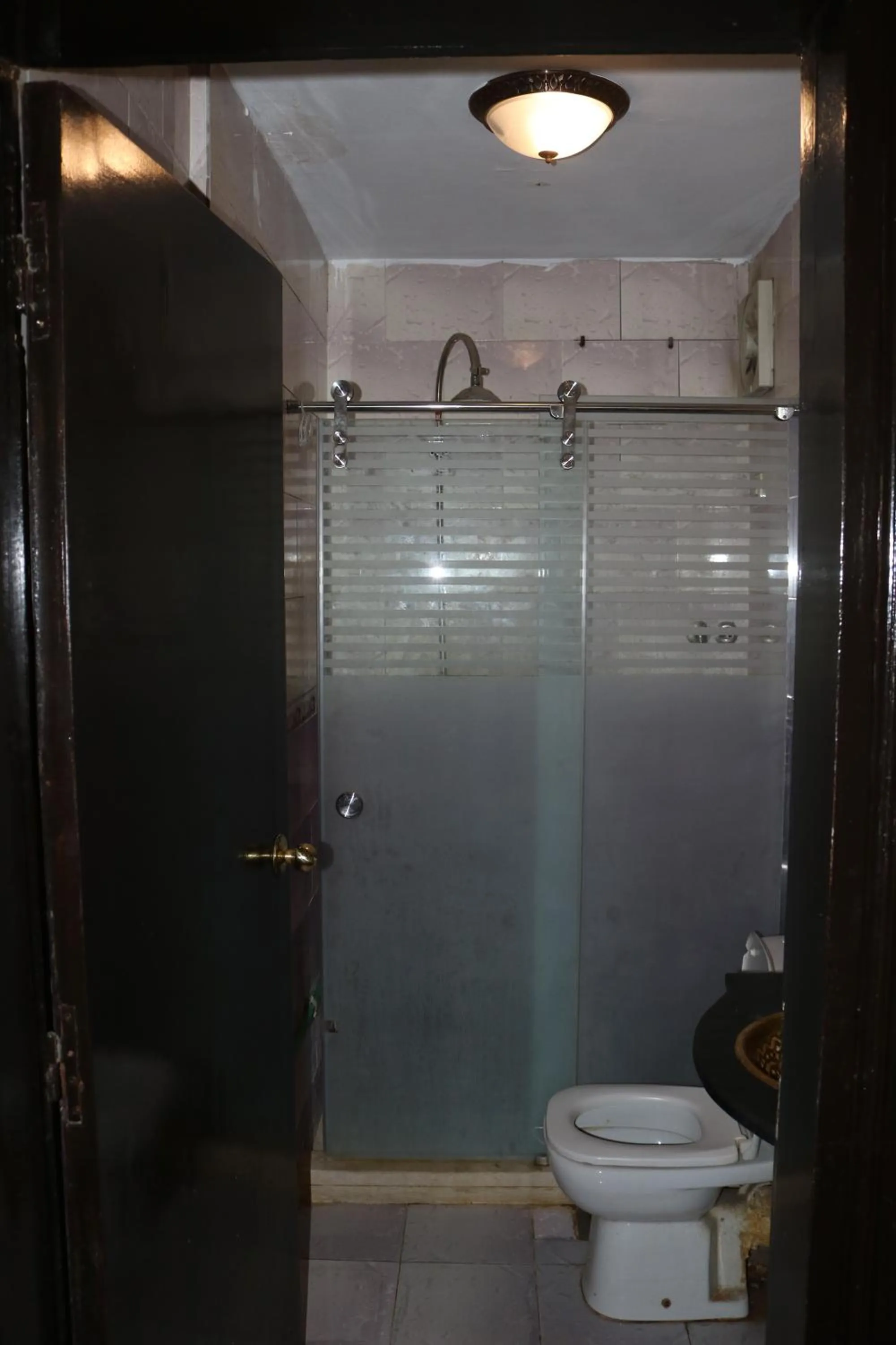 Shower in Wake Up! Cairo Hostel