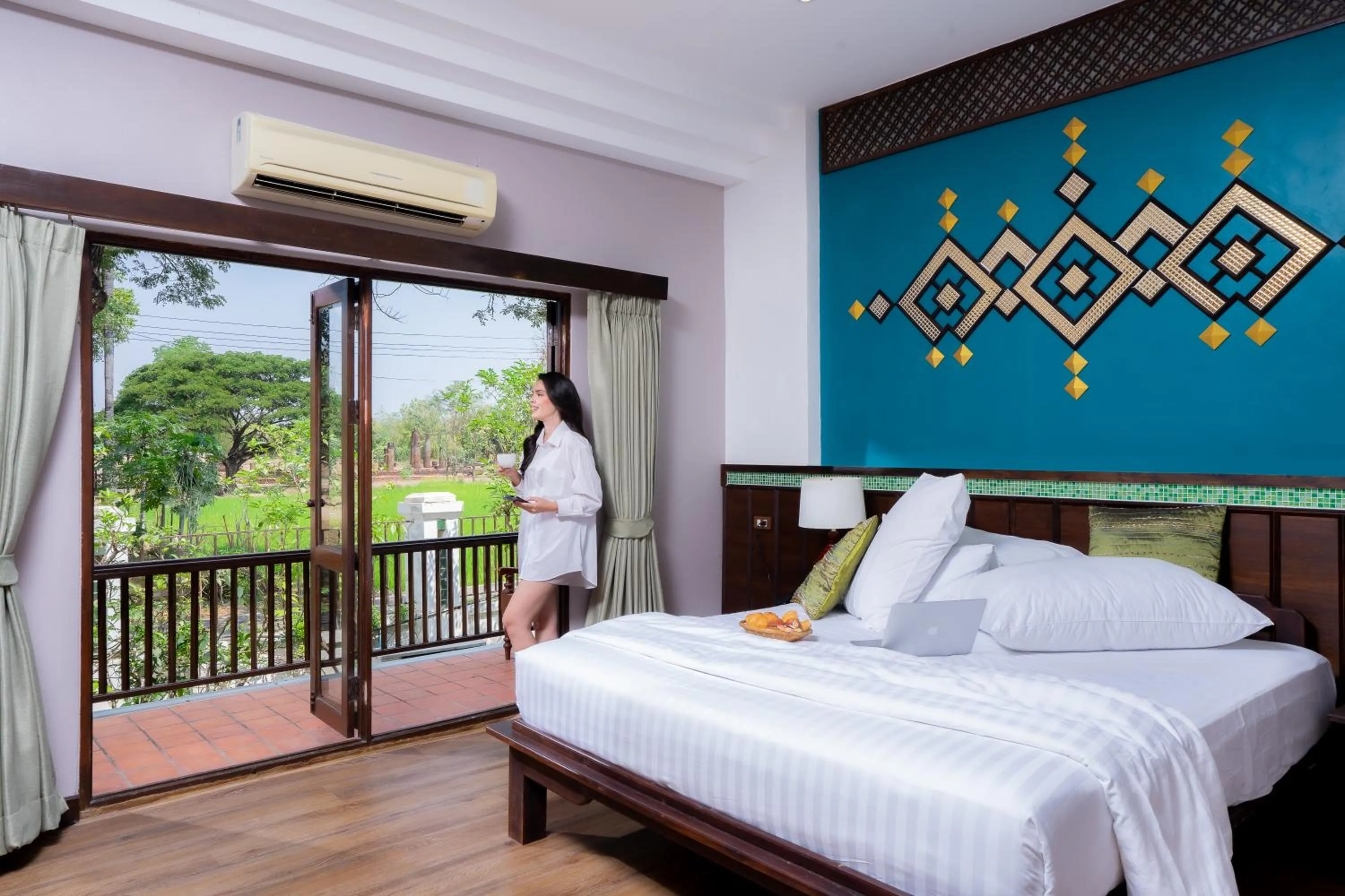 View (from property/room), Bed in Legendha Sukhothai Hotel