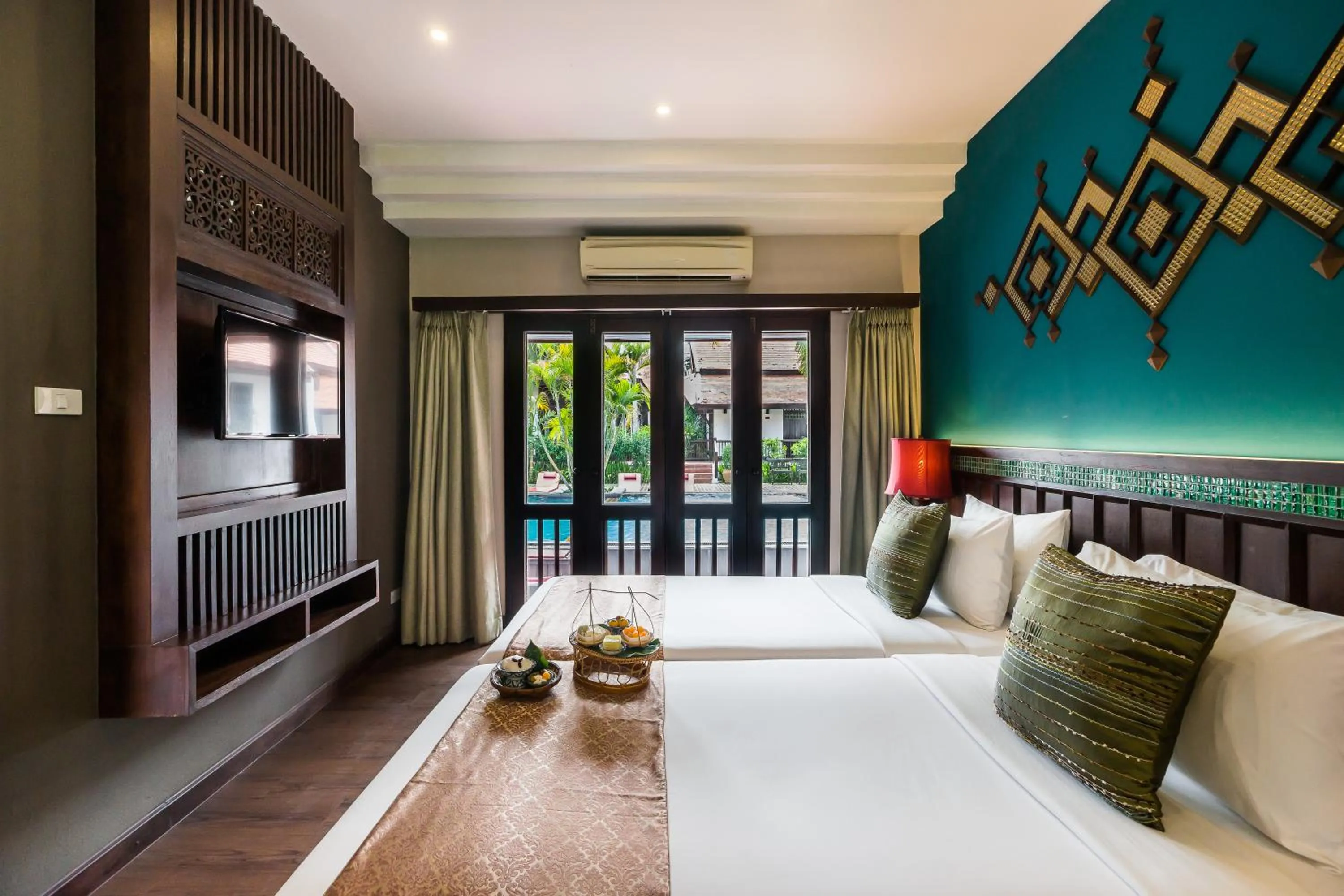 View (from property/room), Bed in Legendha Sukhothai Hotel