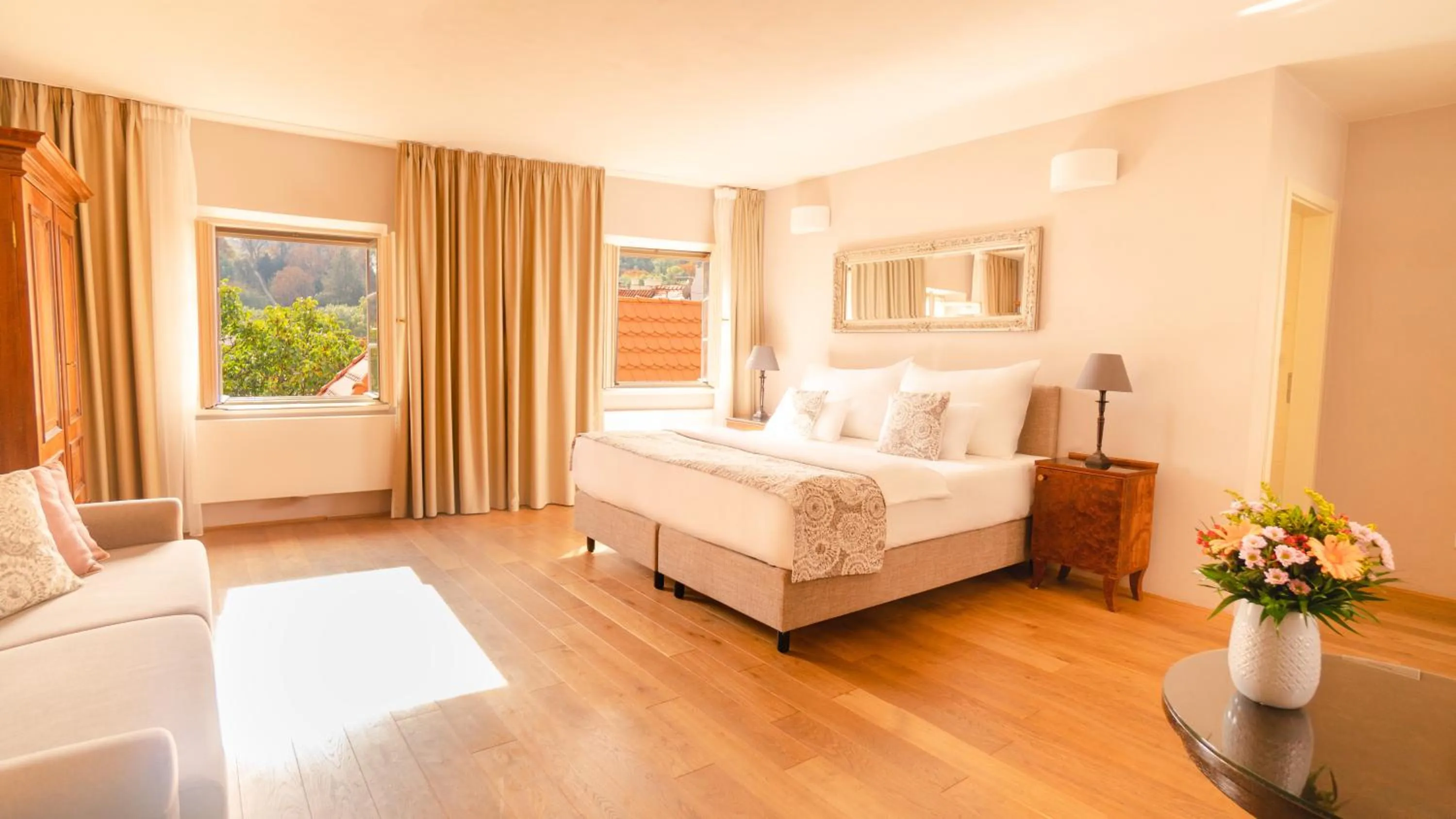 Bed in Hotel Golden Key Prague Castle