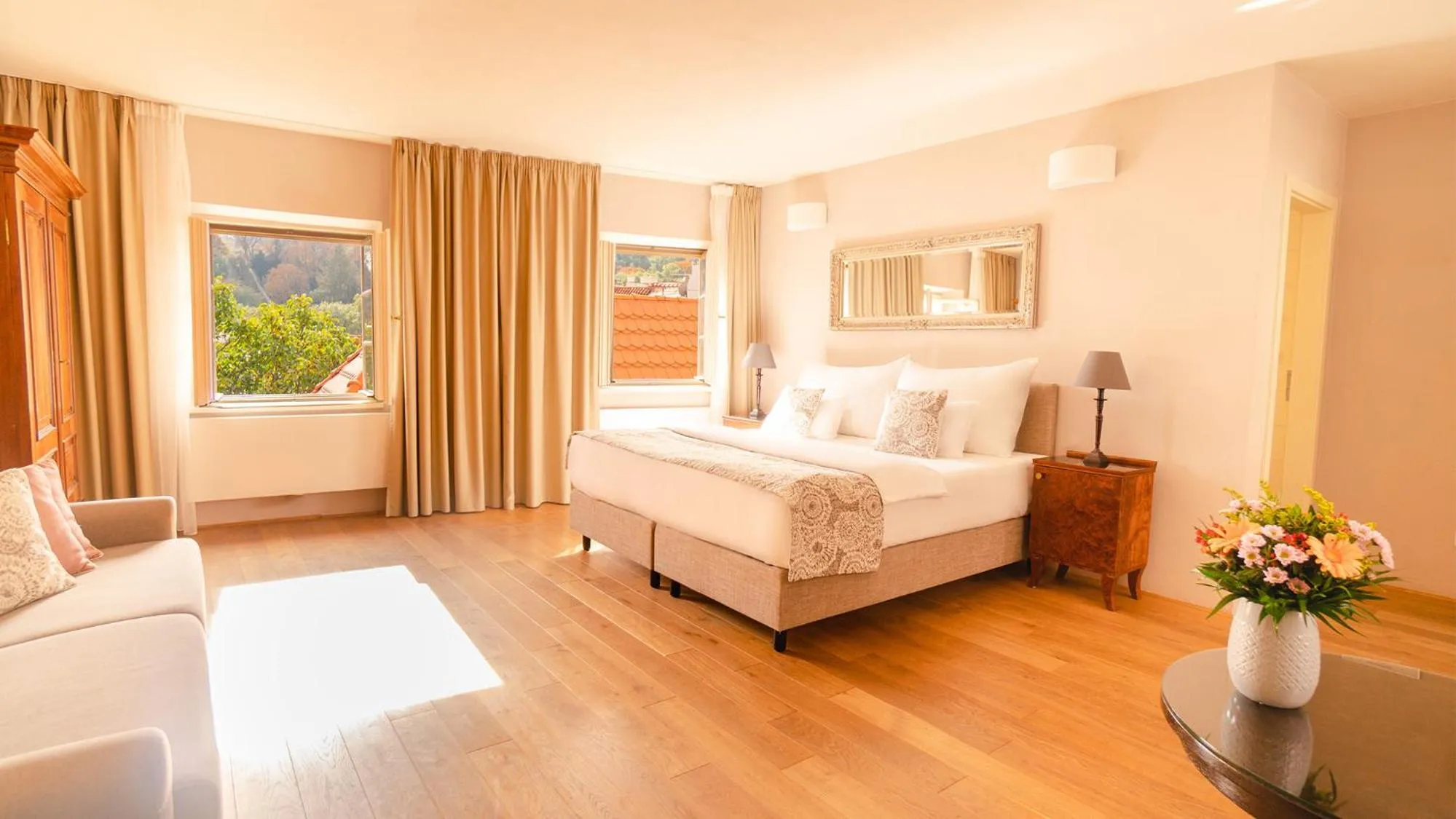 Bed in Hotel Golden Key Prague Castle