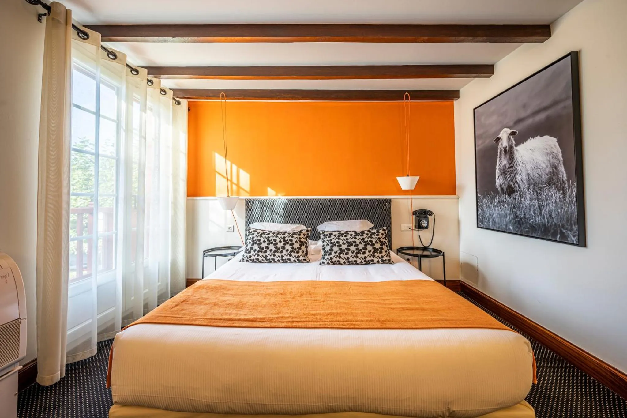 Bed in Hôtel Ithurria - Teritoria