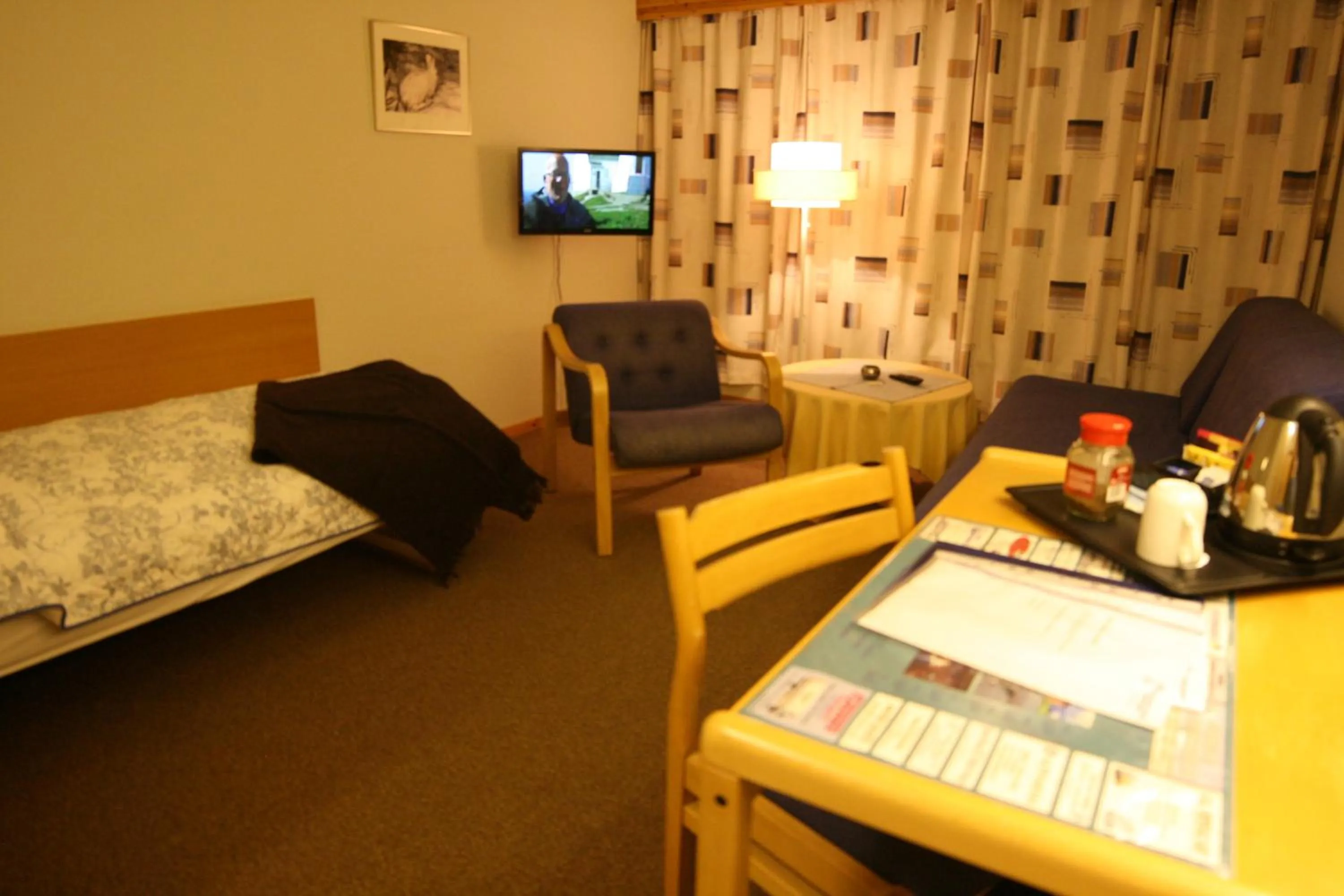 Photo of the whole room, Bed in Overhalla Hotel