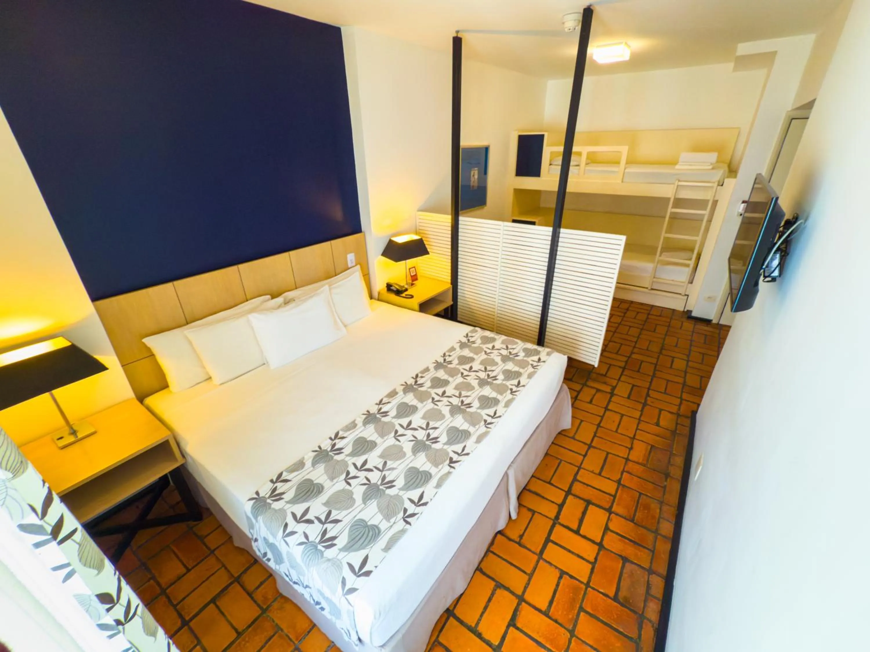 Bed in Ferraretto Guarujá Hotel & Spa