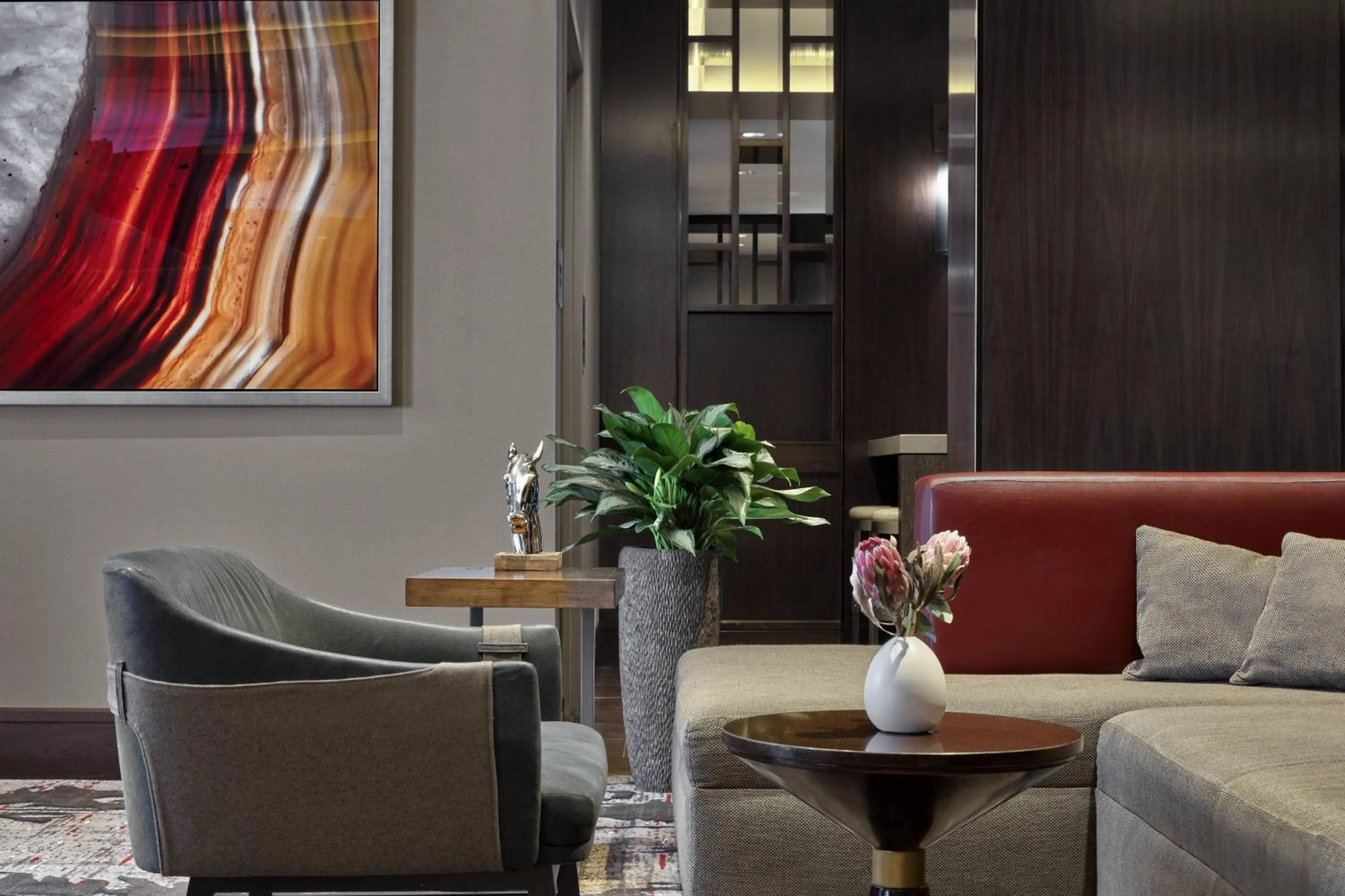 Lobby or reception in Calgary Marriott Downtown Hotel