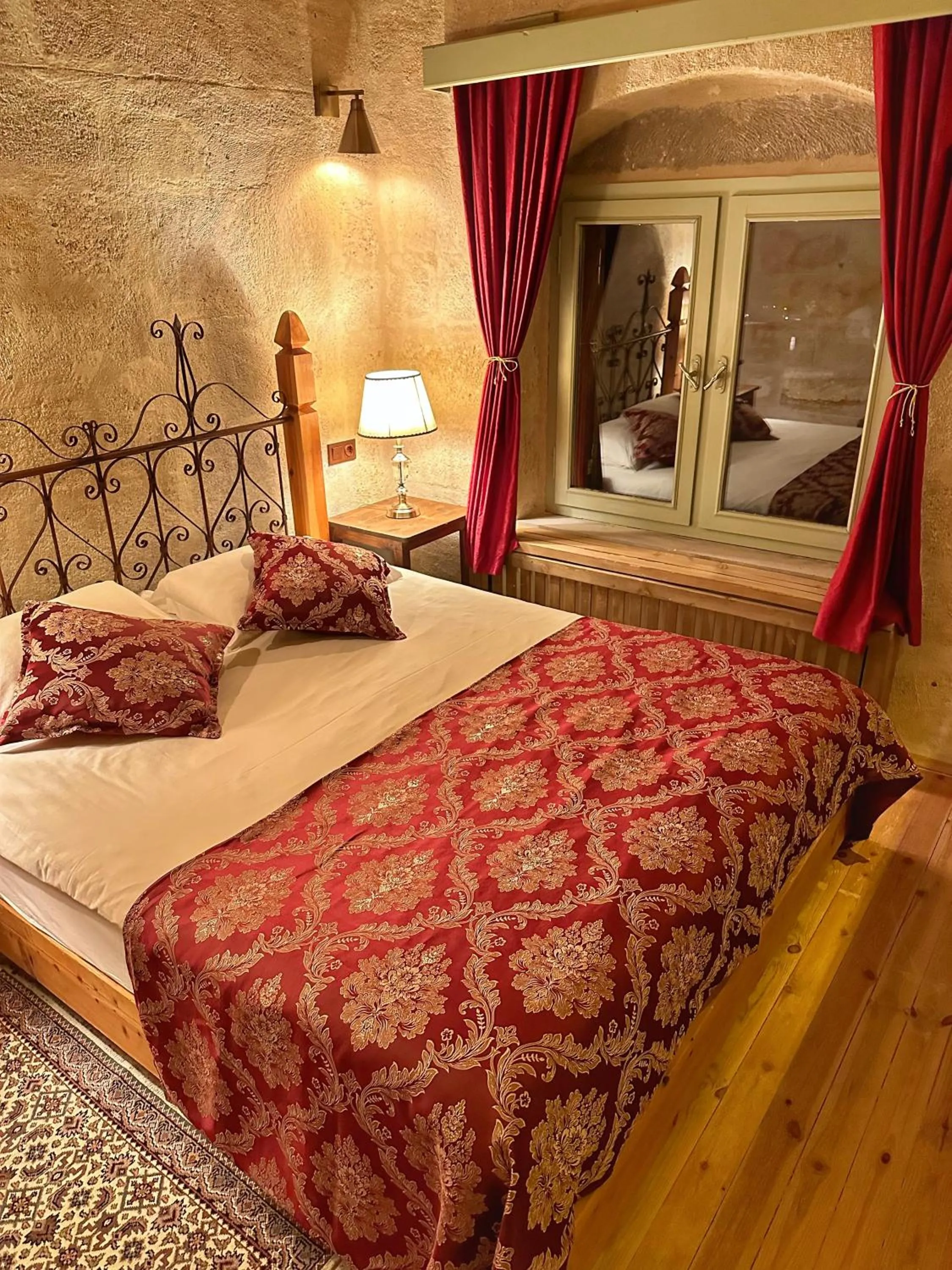 Bed in Takaev Cave House