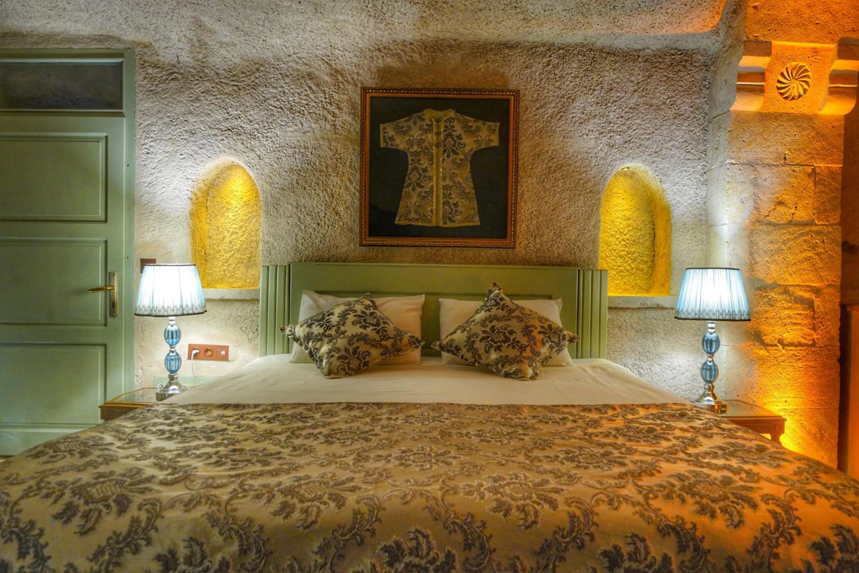 Bed in Takaev Cave House