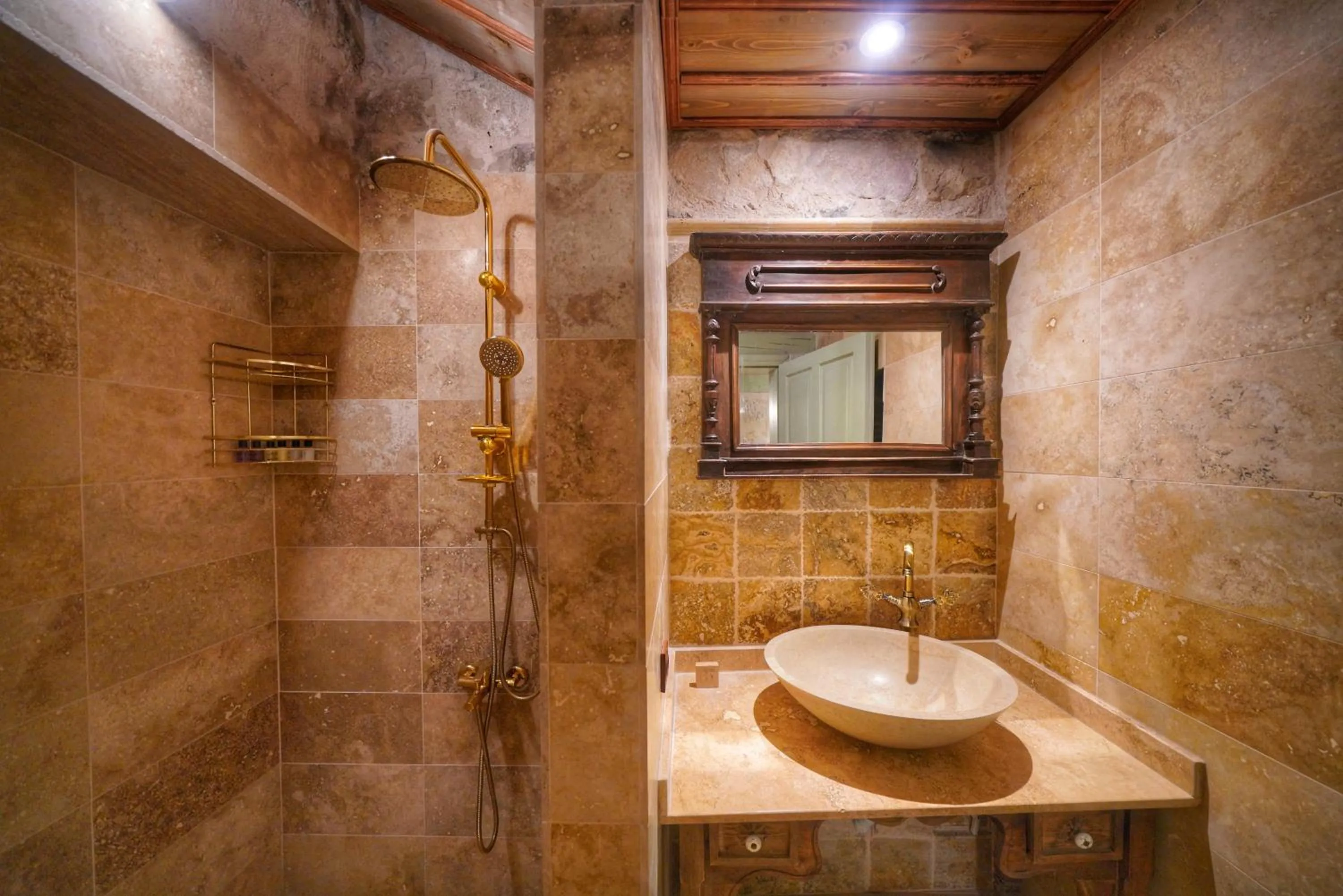 Shower in Takaev Cave House